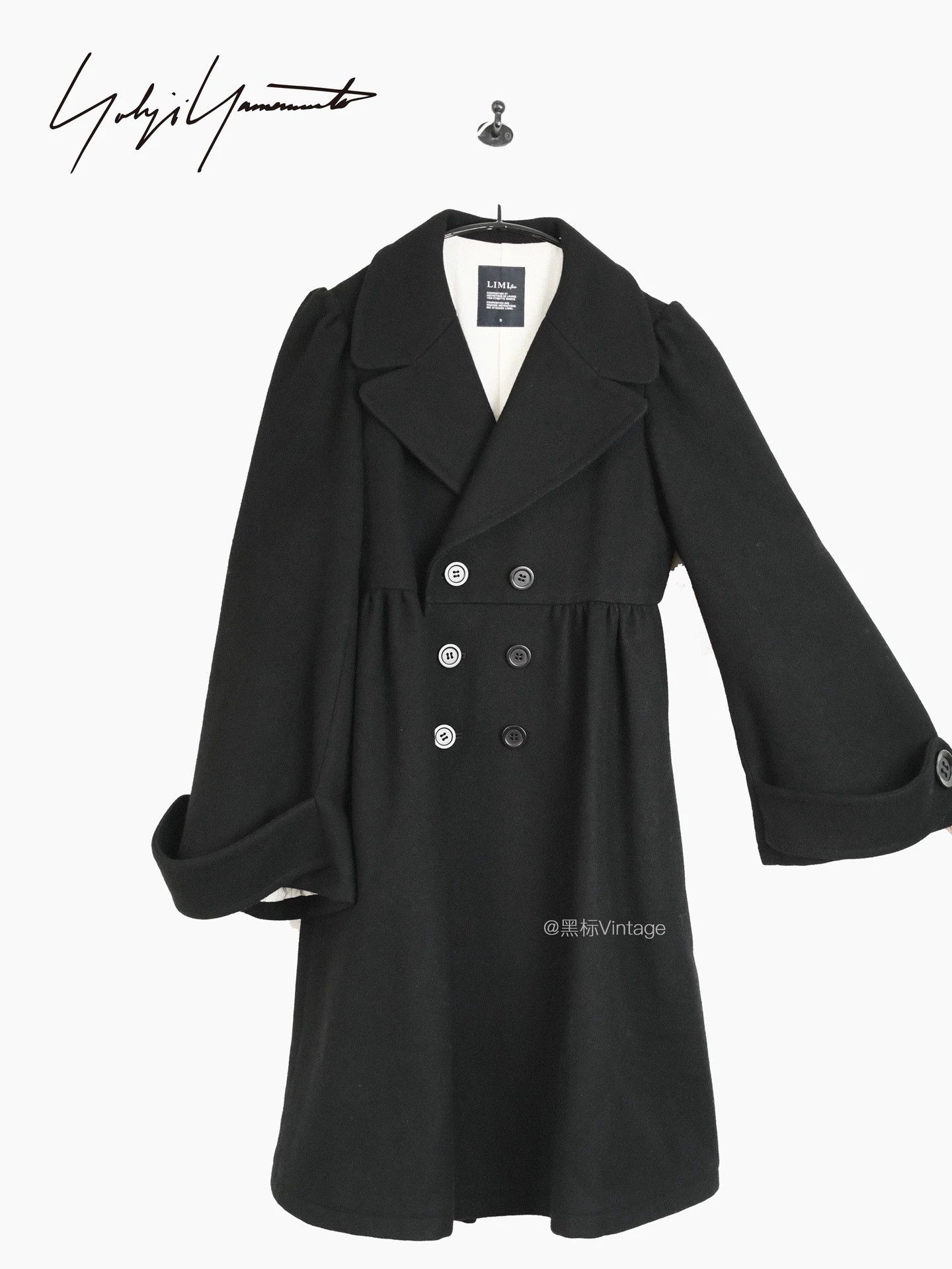 Yohji Yamamoto Yohji Yamamoto 22AW Vintage Court Wide Sleeve Wool Coat Size S / US 4 / IT 40 - 2 Thumbnail