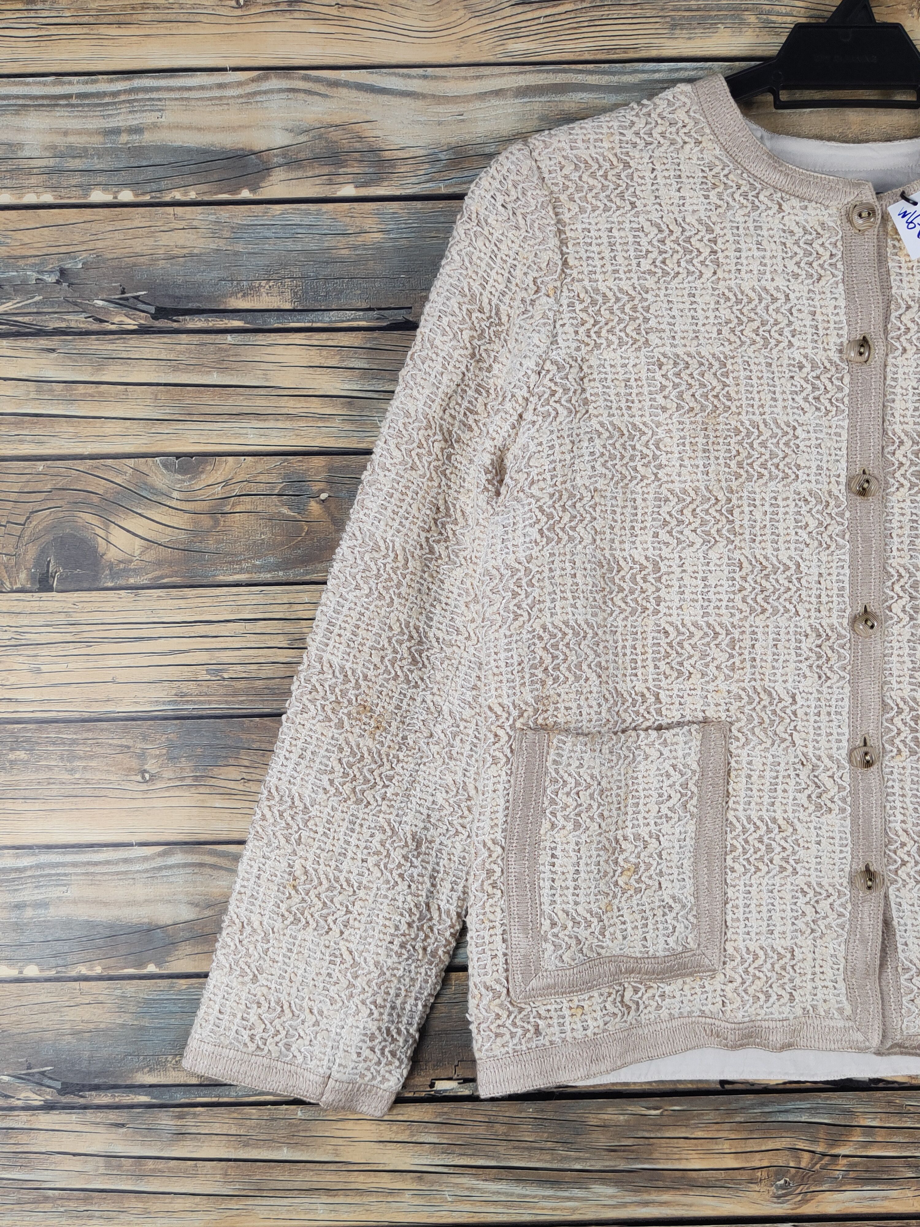 Homespun Knitwear × Japanese Brand Japanese Brand Light Brown Knitwear Cardigan #W1675 Size S / US 4 / IT 40 - 3 Thumbnail