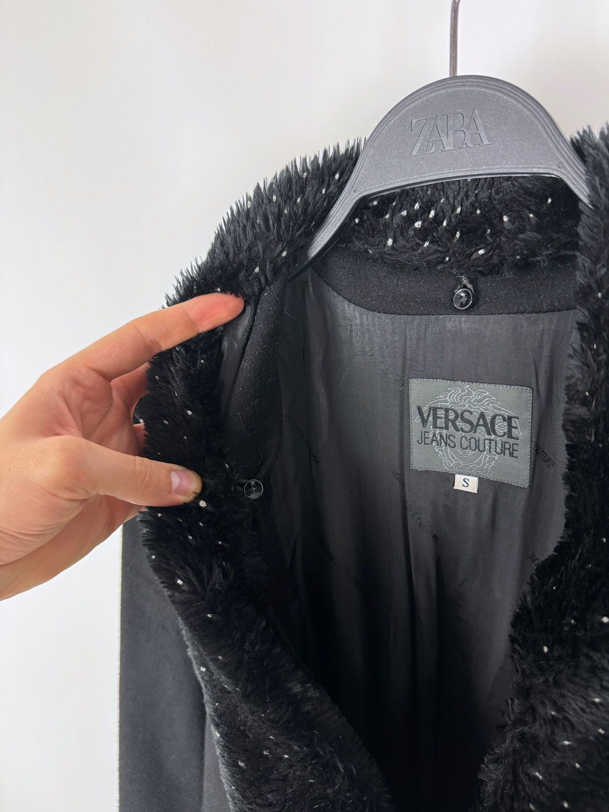 Versace Jeans Couture Vintage Versace Jeans Couture Wool Overcoat Size S / US 4 / IT 40 - 13 Thumbnail