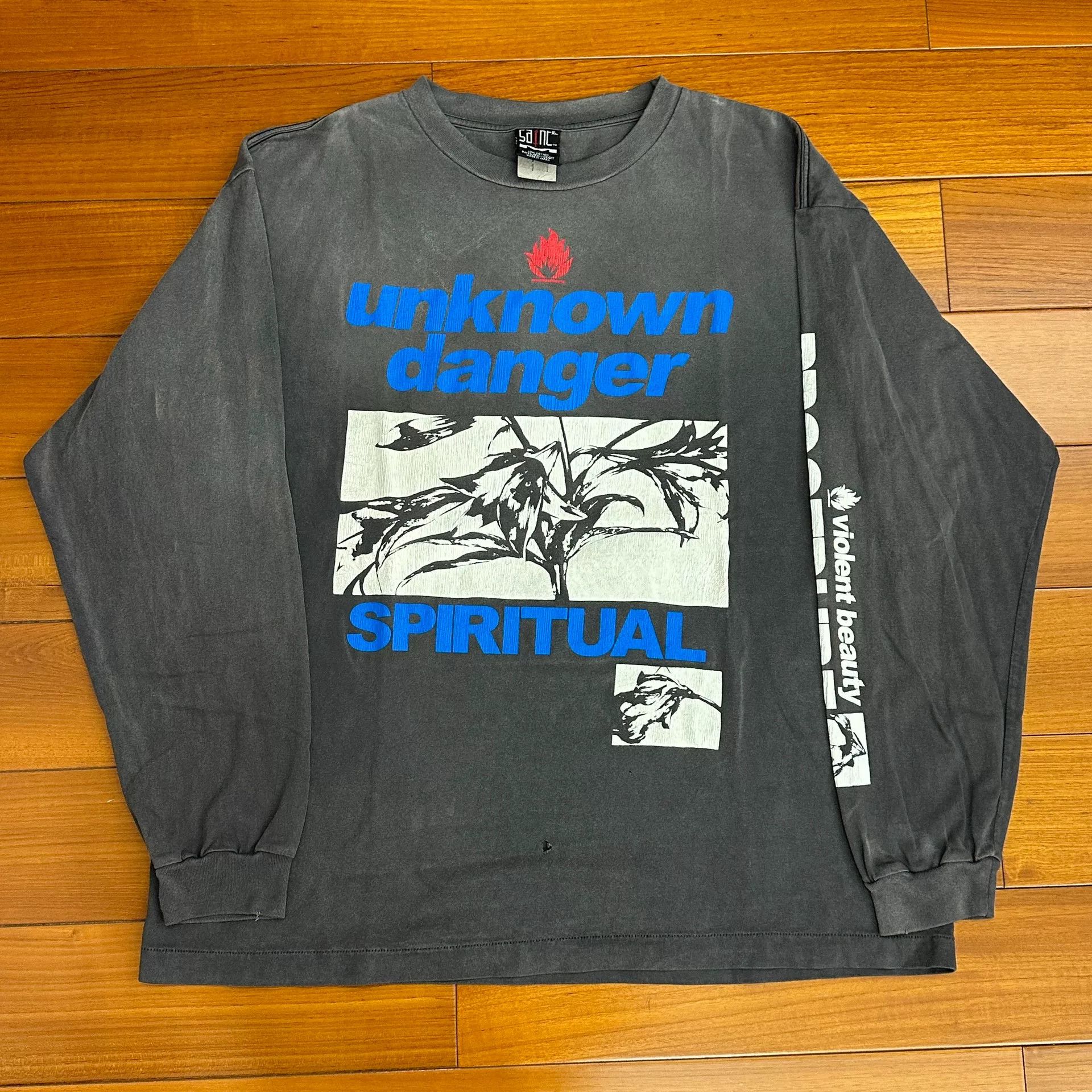 Saint Michael Saint Michael Graffiti Print Long Sleeve Shirt Size US XXL / EU 58 / 5 - 1 Thumbnail