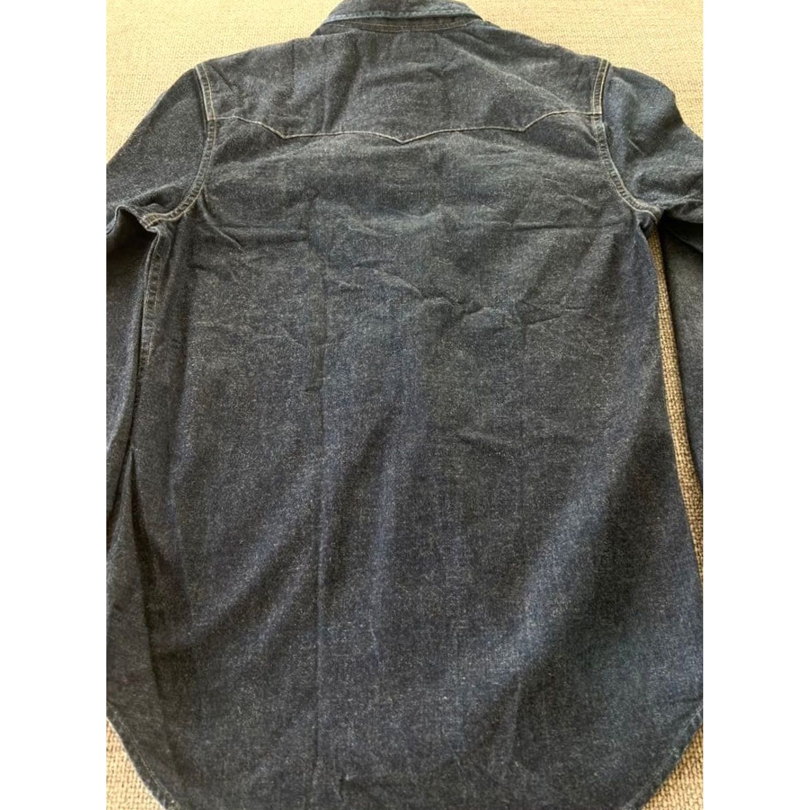 Ralph Lauren RRL RALPH LAUREN Shirt Men's XS Indigo Denim Western Solid Casual USED Size US XS / EU 42 / 0 - 5 Thumbnail