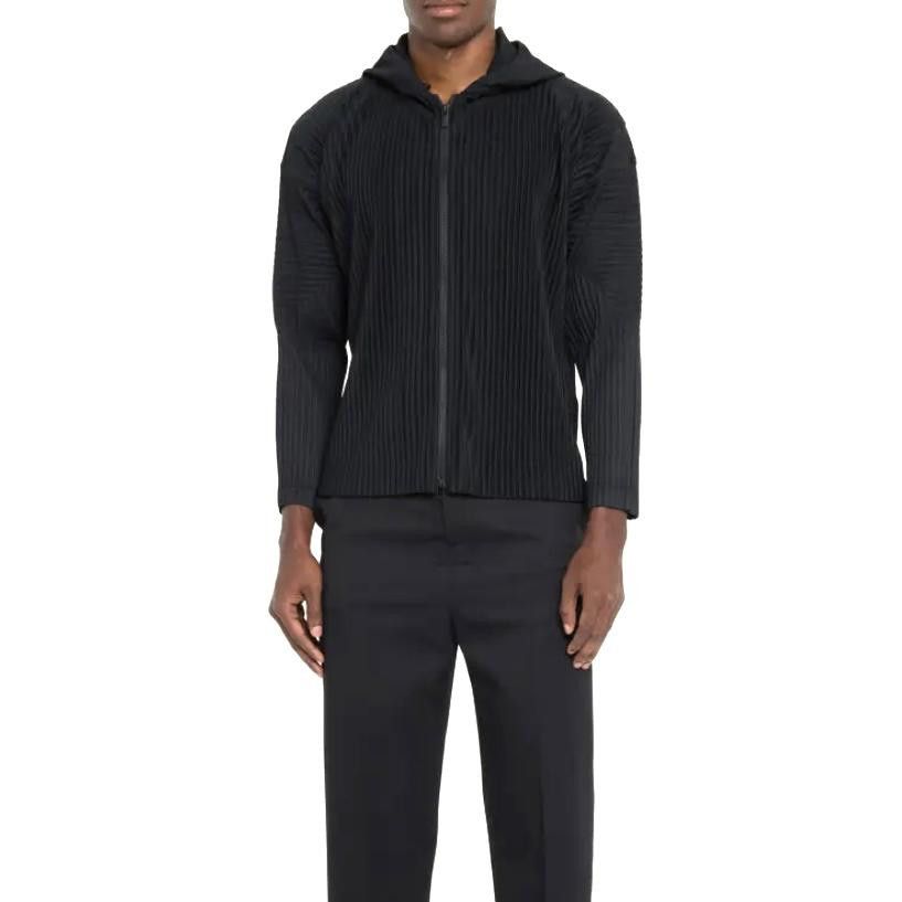 Issey Miyake HOMME PLISSE ISSEY MIYAKE Men's Pleated Polyester Zip Hoodie Size US XXL / EU 58 / 5 - 6 Thumbnail