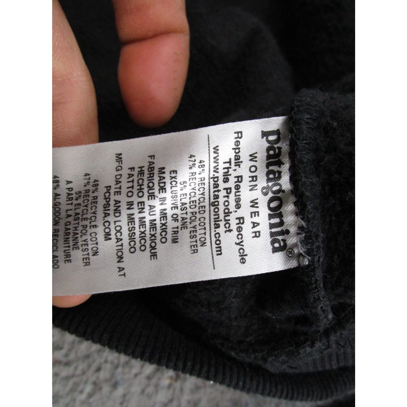 Patagonia Patagonia Hoodie Men L Black Logo Uprisal Fitz Roy Horizons Pullover Hooded Crew Neck Fleece Cotton Polyester Size US L / EU 52-54 / 3 - 4 Thumbnail