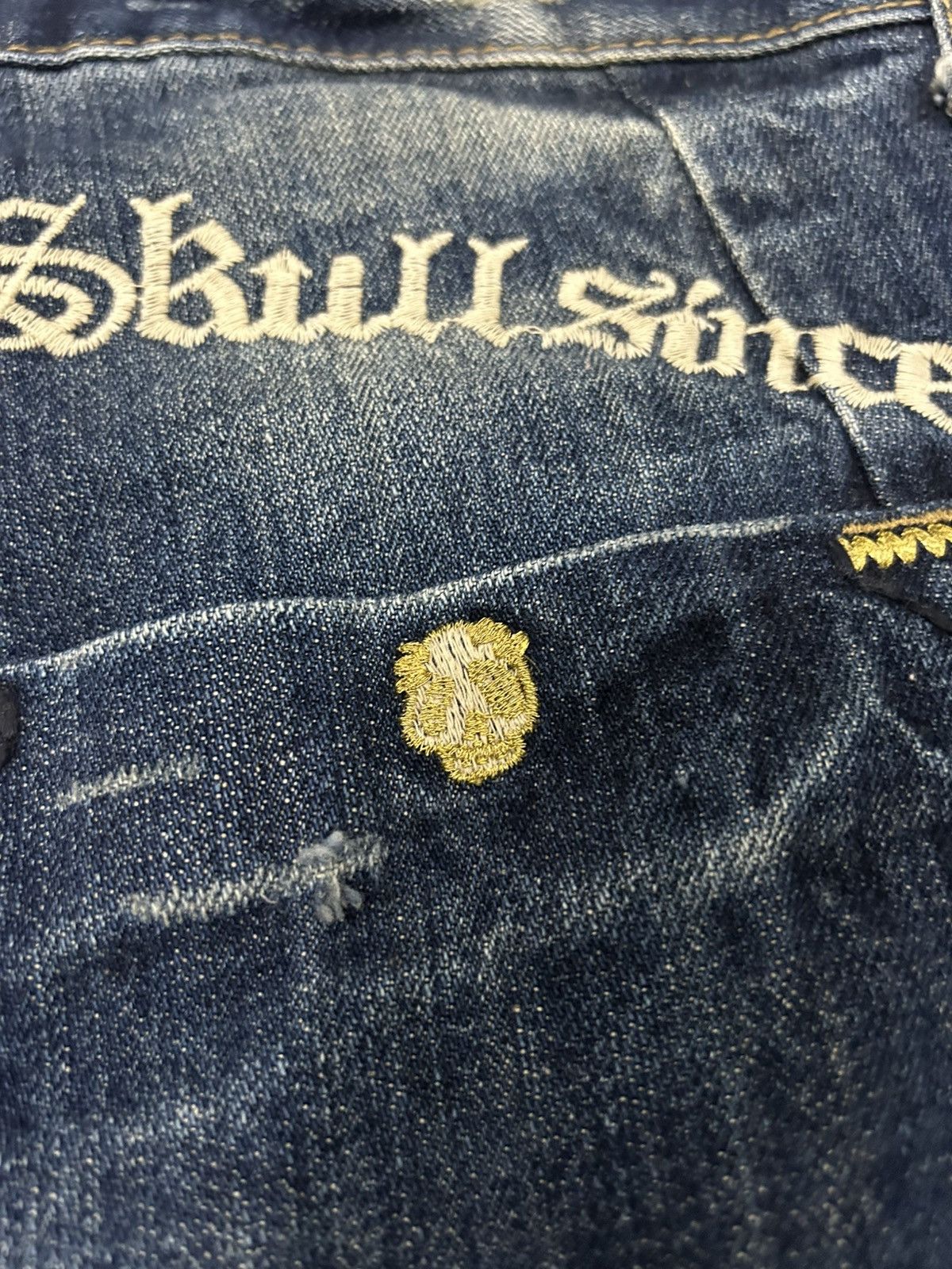 If Six Was Nine Lolita Skull Short Jeans Size US 35 - 10 Thumbnail