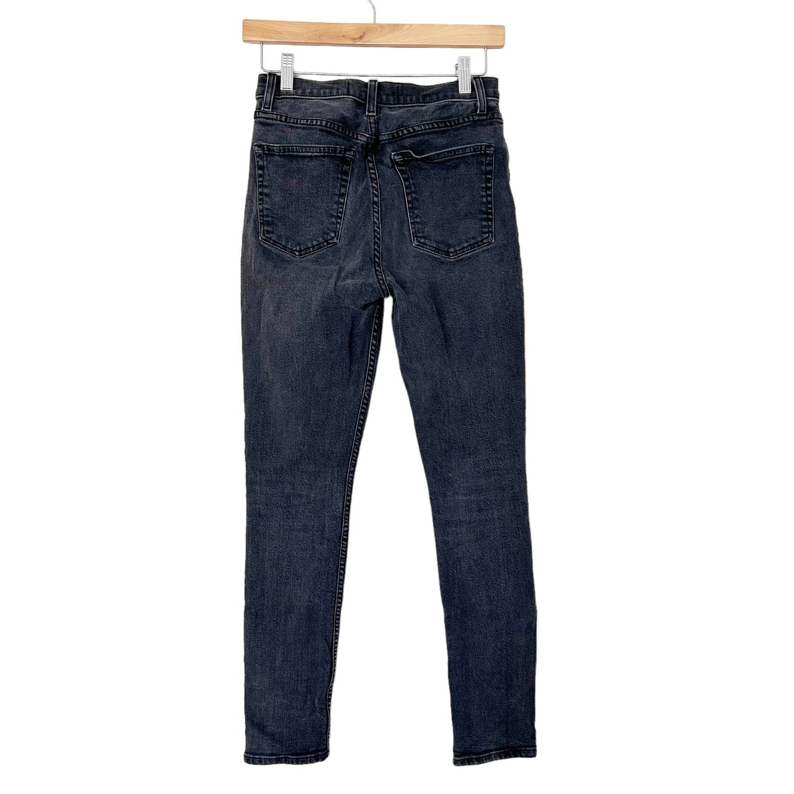 Other Reformation Black Serena High Skinny Buttony Fly Jeans Sz 27 Size 27" / US 4 / IT 40 - 7 Thumbnail