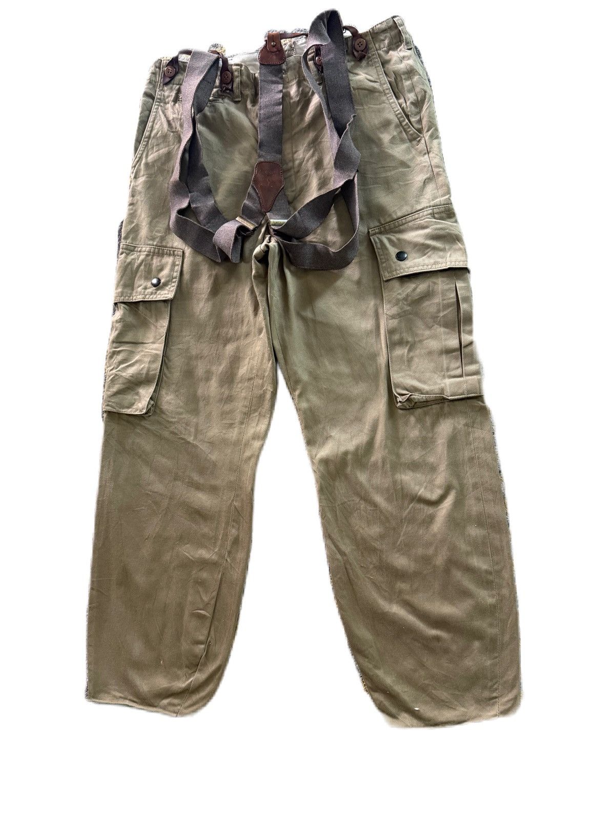 Buzz Rickson's CARGO PANTS WORKWEAR STYLE CASUAL PANTS WITH BRANCES KHAKI Size US 32 / EU 48 - 3 Thumbnail