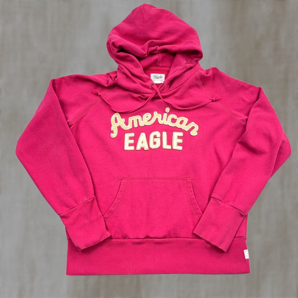 American Eagle Outfitters VINTAGE American Eagle Outfitters Hoodie Women L Pink Pullover Sweatshirt 2000s A9 Size L / US 10 / IT 46 - 1 Thumbnail