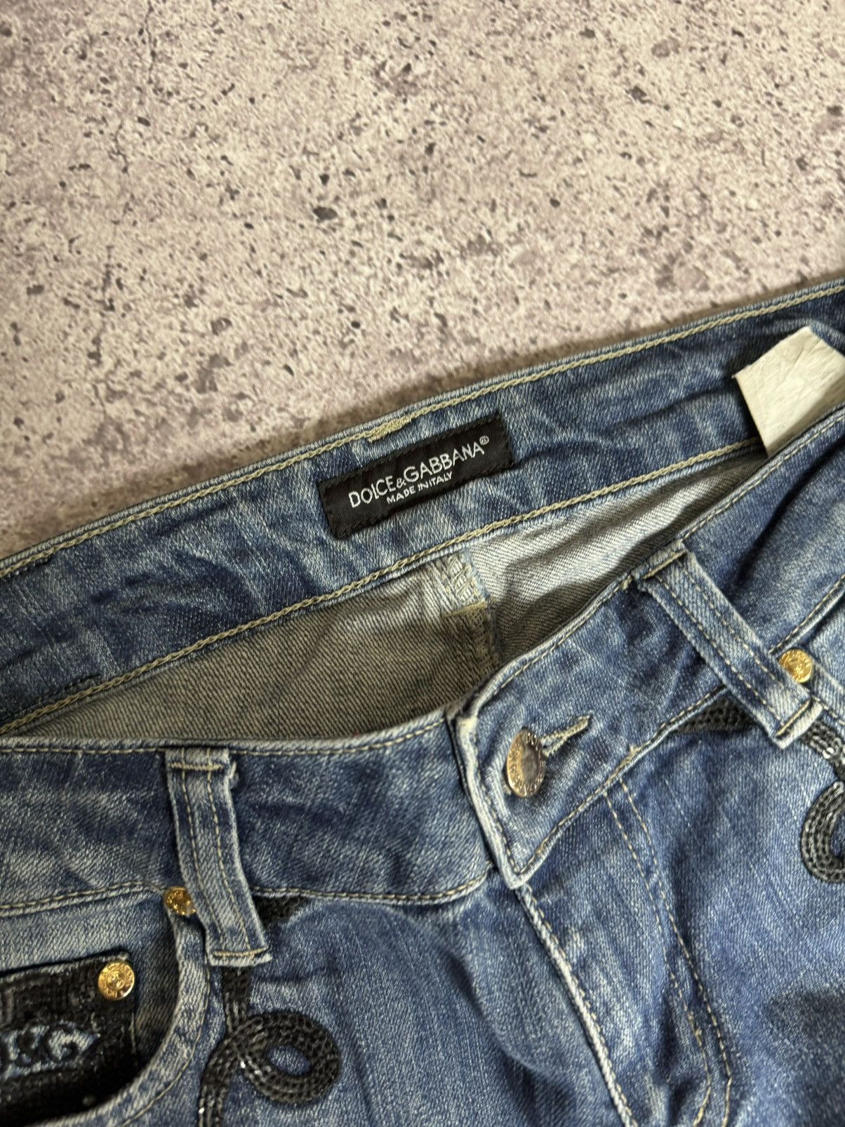 Dolce & Gabbana × Vintage Dolce & Gabbana Luxury Blue Women’s Jeans Size 29" - 7 Thumbnail