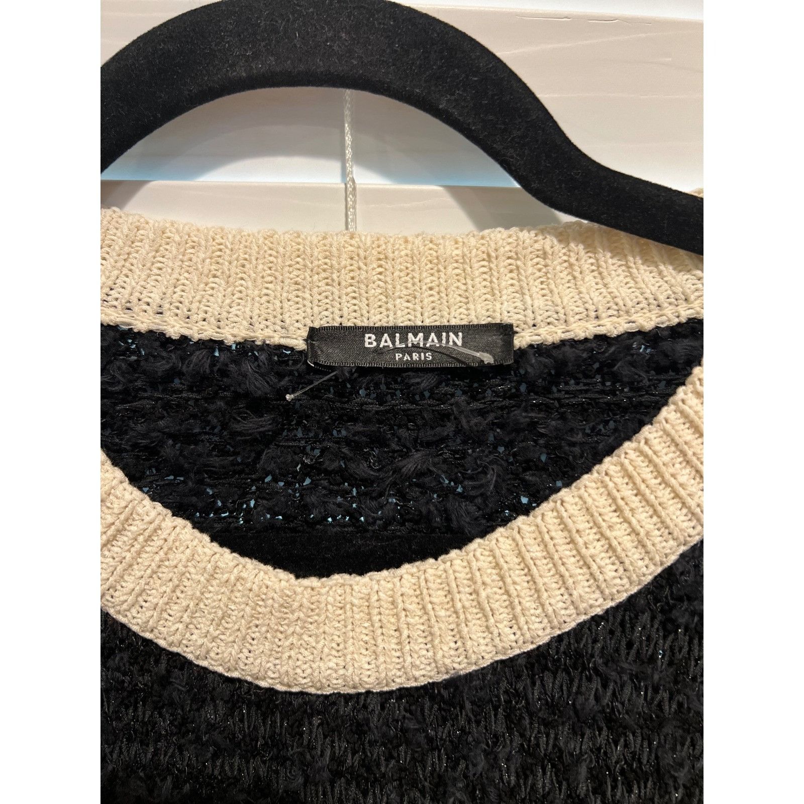 Balmain Balmain Paris Mens Tweed Sweater Knit Pullover Top Designer Size US XL / EU 56 / 4 - 5 Thumbnail