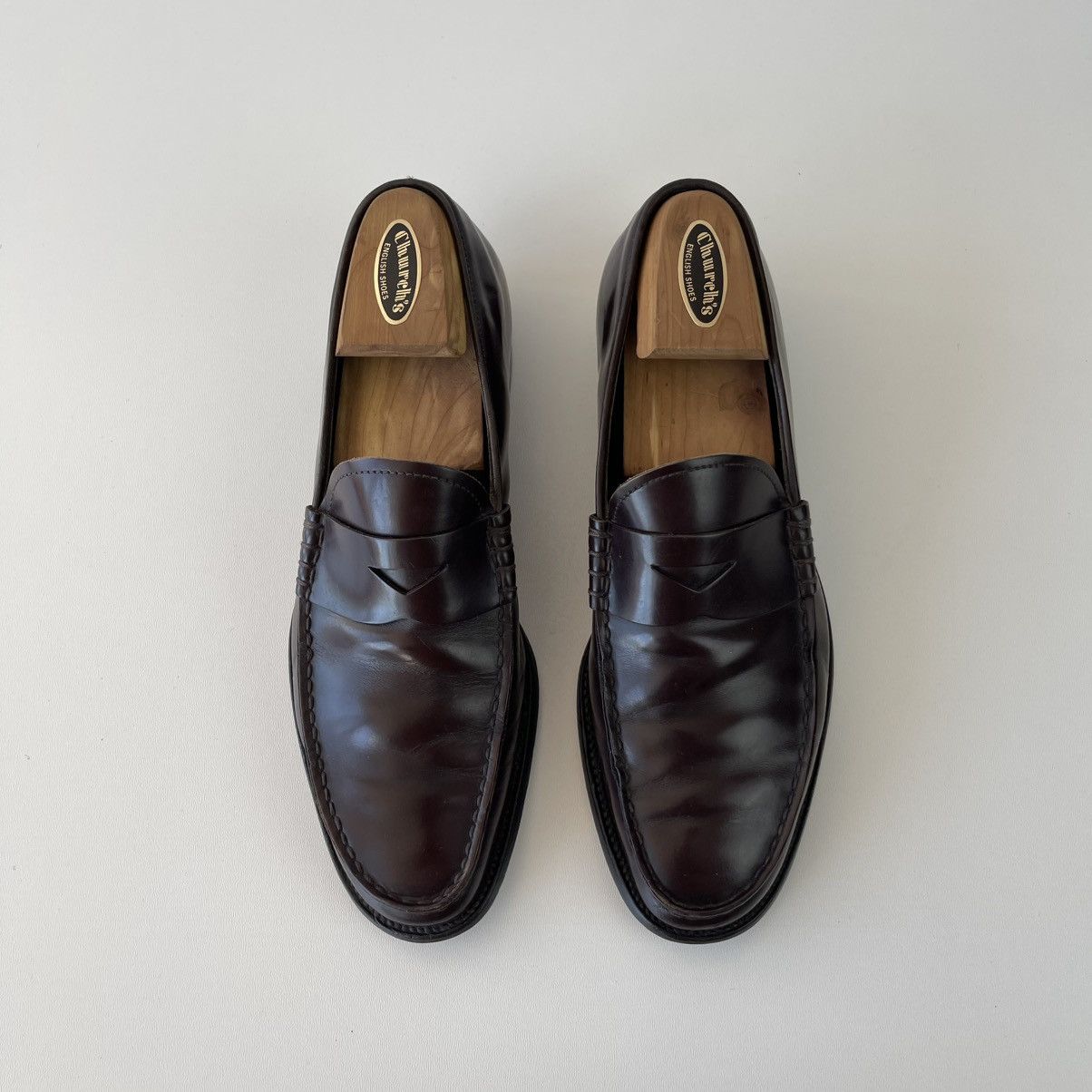 Prada Prada Penny Loafers Leather Shoes Burgundy 1 2D 0915 Size US 6.5 / EU 39-40 - 5 Thumbnail