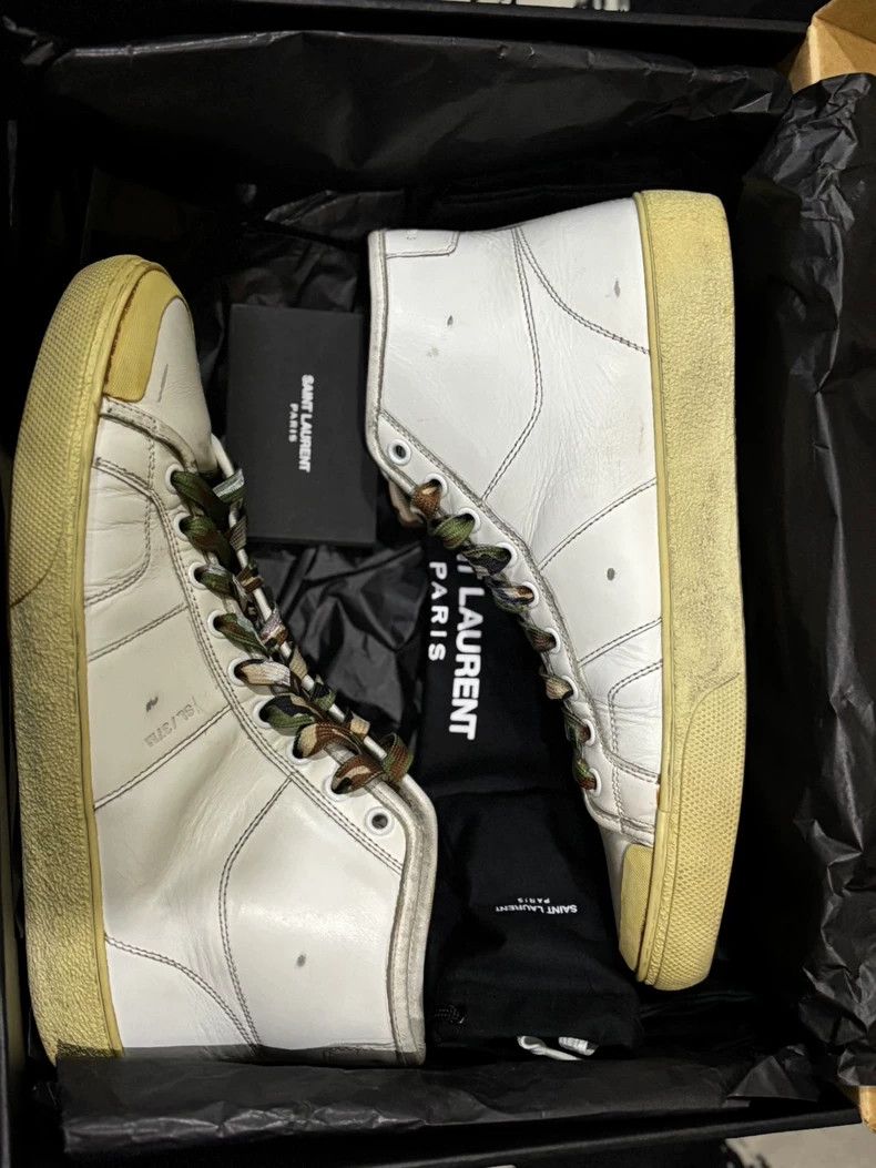 Saint Laurent Paris Saint Laurent 16 SS runway style camouflage painted shoelac Size US 7 / EU 40 - 6 Thumbnail