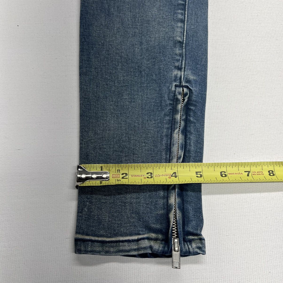 Pacsun Pacsun Jeans Blue Stacked Skinny Drawstring Zip Stripe Size US 30 / EU 46 - 19 Thumbnail