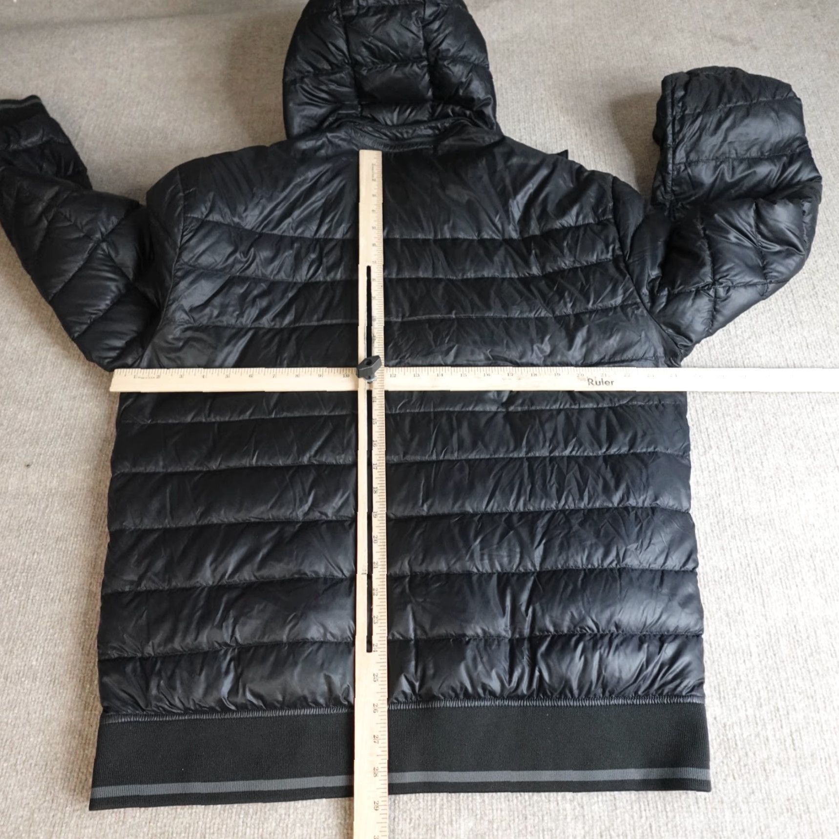 Lululemon Lululemon Mens Jacket XL Black Full Zip Down Filled Removable Hood Nylon Blended Fabric Basic Jacket Spring Summer Fall Mens Size US XL / EU 56 / 4 - 2 Thumbnail