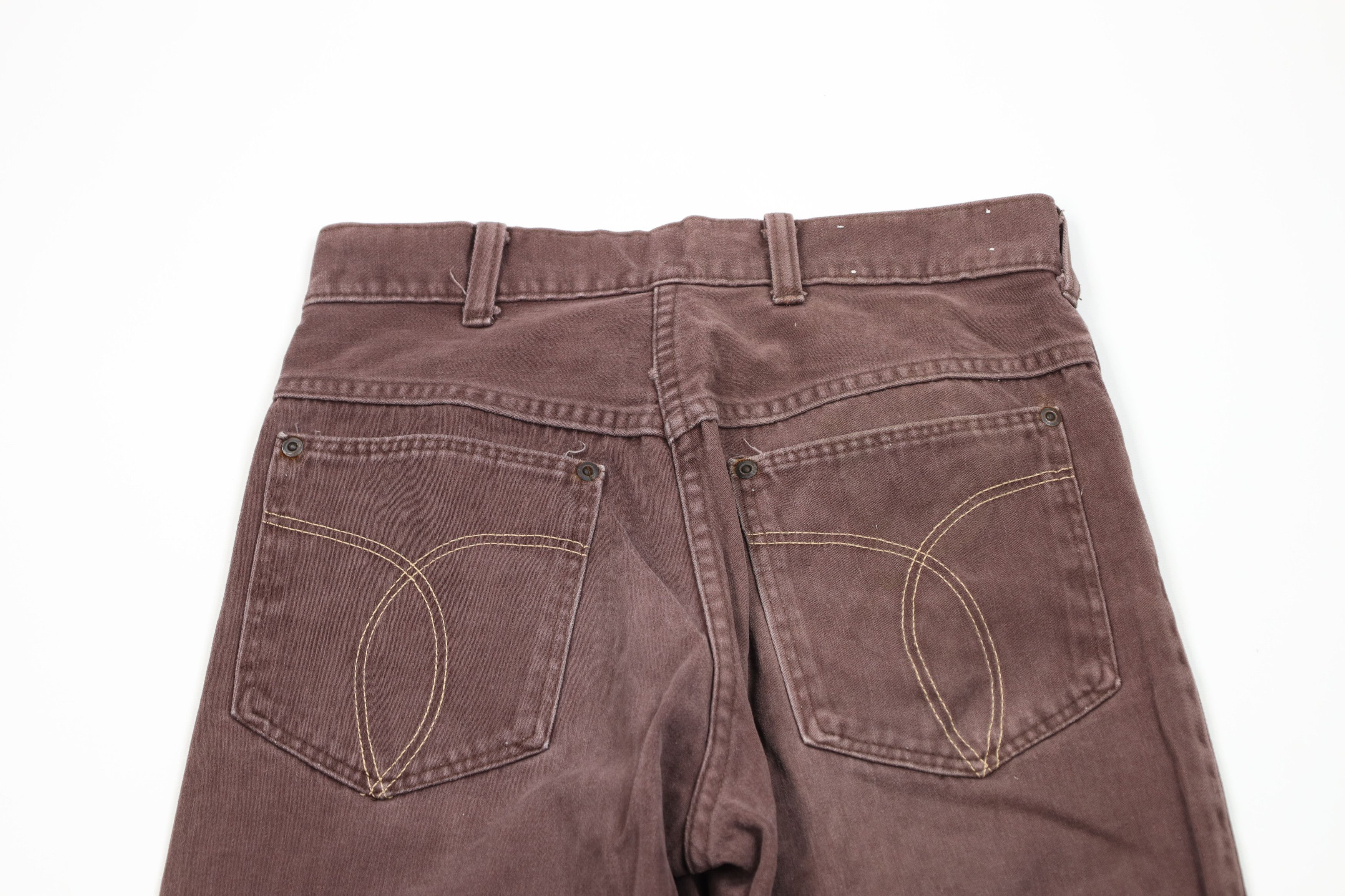 Vintage Vintage 70s Streetwear Cloth Moleskin Jeans Brown USA Size US 28 / EU 44 - 9 Thumbnail
