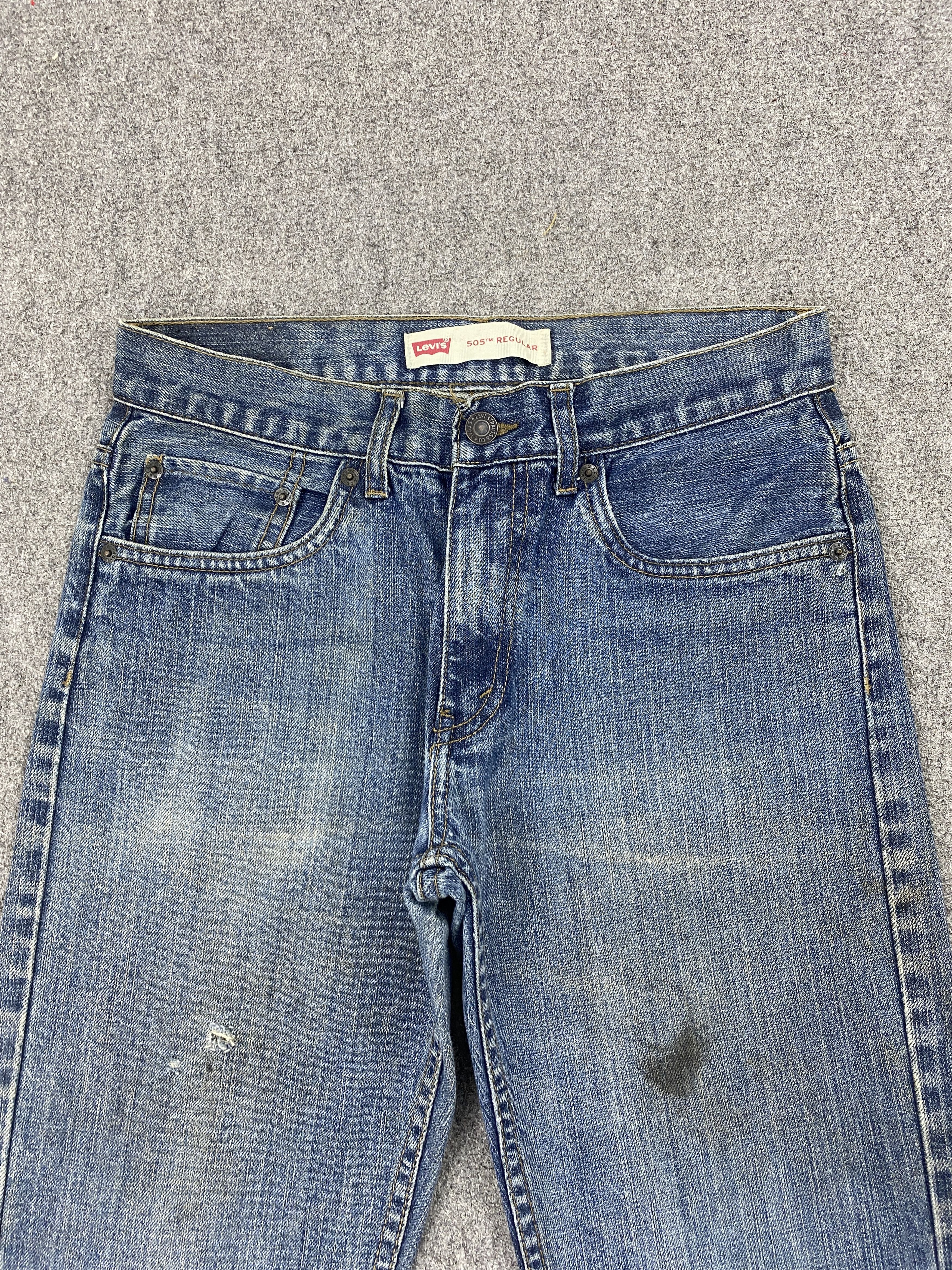 Levi's Vintage Levis 505 Regular Fit Blue Denim DP2332 Size US 28 / EU 44 - 2 Thumbnail