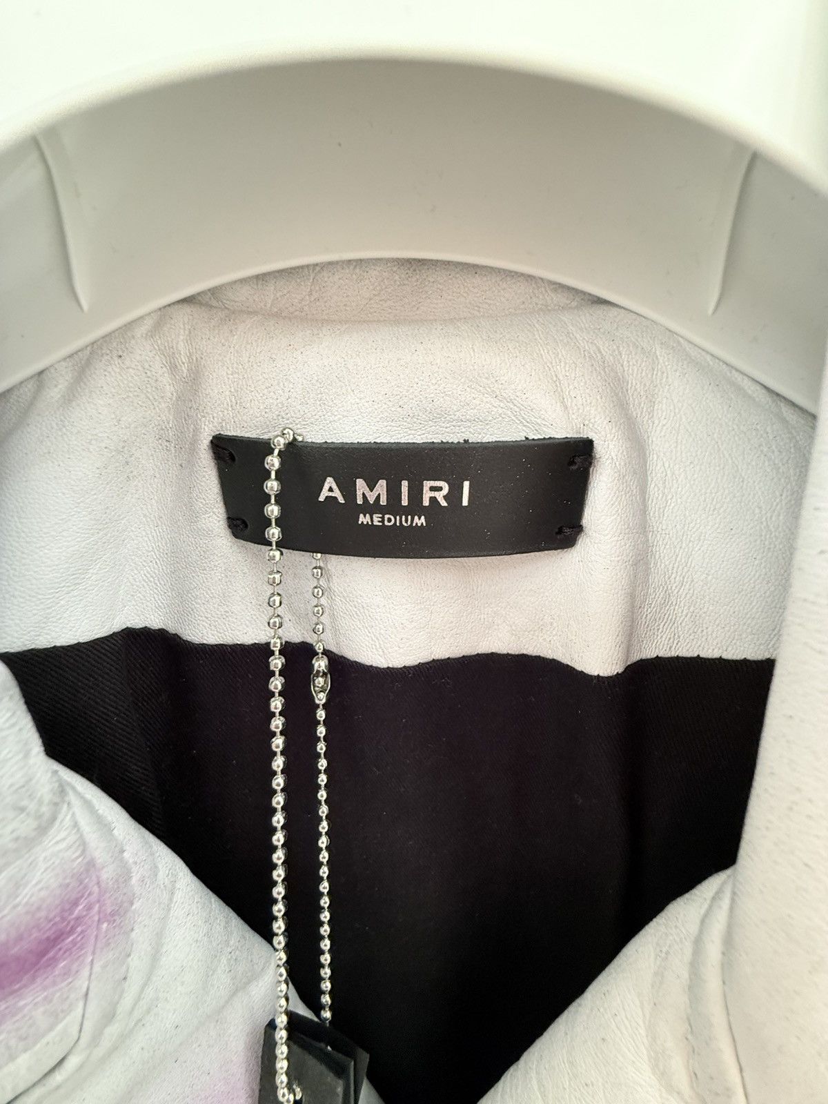 Amiri Amiri Graffiti Biker Leather Jacket White M RRP 4800$ Size US M / EU 48-50 / 2 - 3 Thumbnail