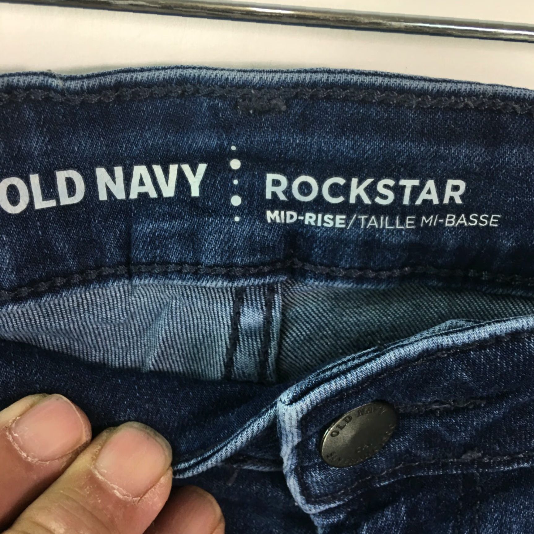 Old Navy Old Navy Womens Rockstar Blue Cut Off Skinny Denim Jeans 14 Regular 34x25 Blue Jeans Size 36" / US 14 / IT 50 - 6 Thumbnail