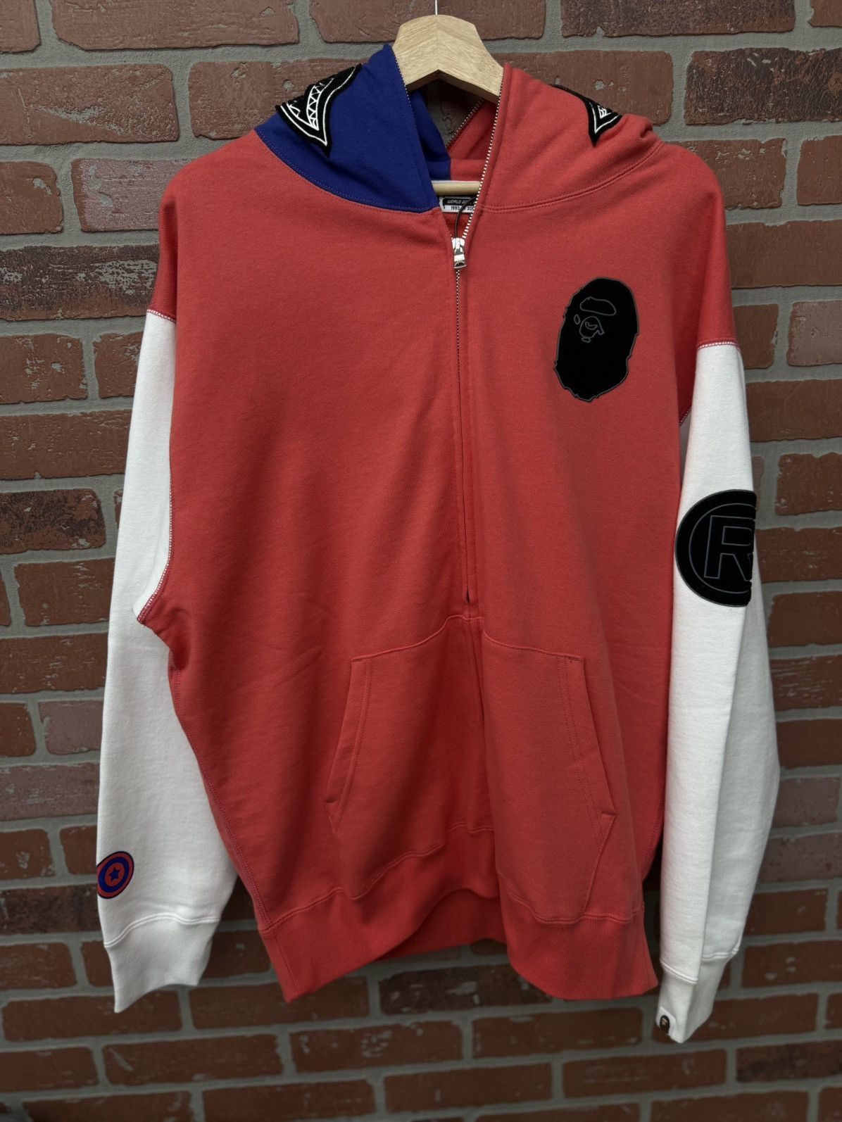 Bape Bape Multicolor Japan Exlusive Patch Hoodie Size L NEW Size US L / EU 52-54 / 3 - 7 Thumbnail