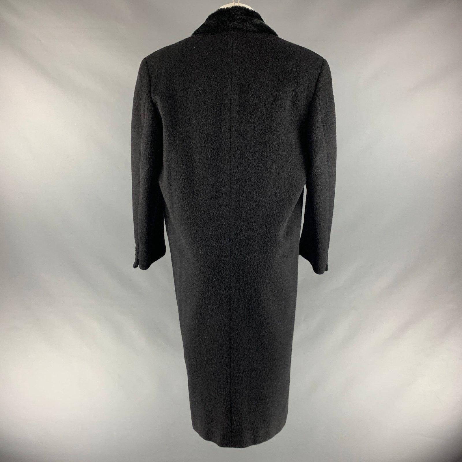 Other GAY GIANO Size 36 Black Solid Wool Blend Notch Lapel Coat Size US S / EU 44-46 / 1 - 4 Thumbnail