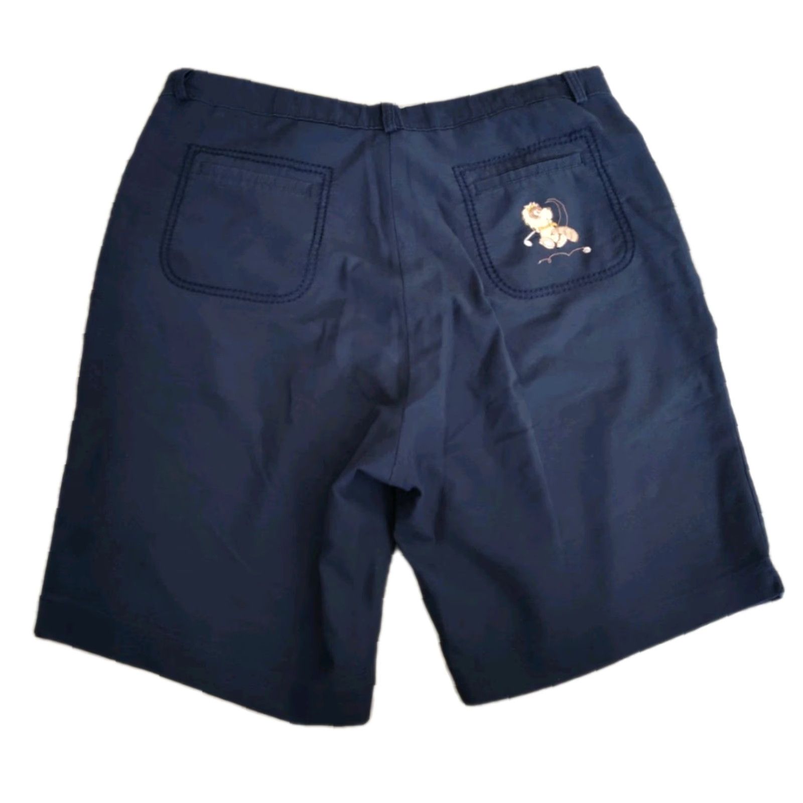 Vintage VTG Daewon Men's Golf Shorts Embroidered Monkey Blue Size 34x8 Size US 34 / EU 50 - 2 Thumbnail