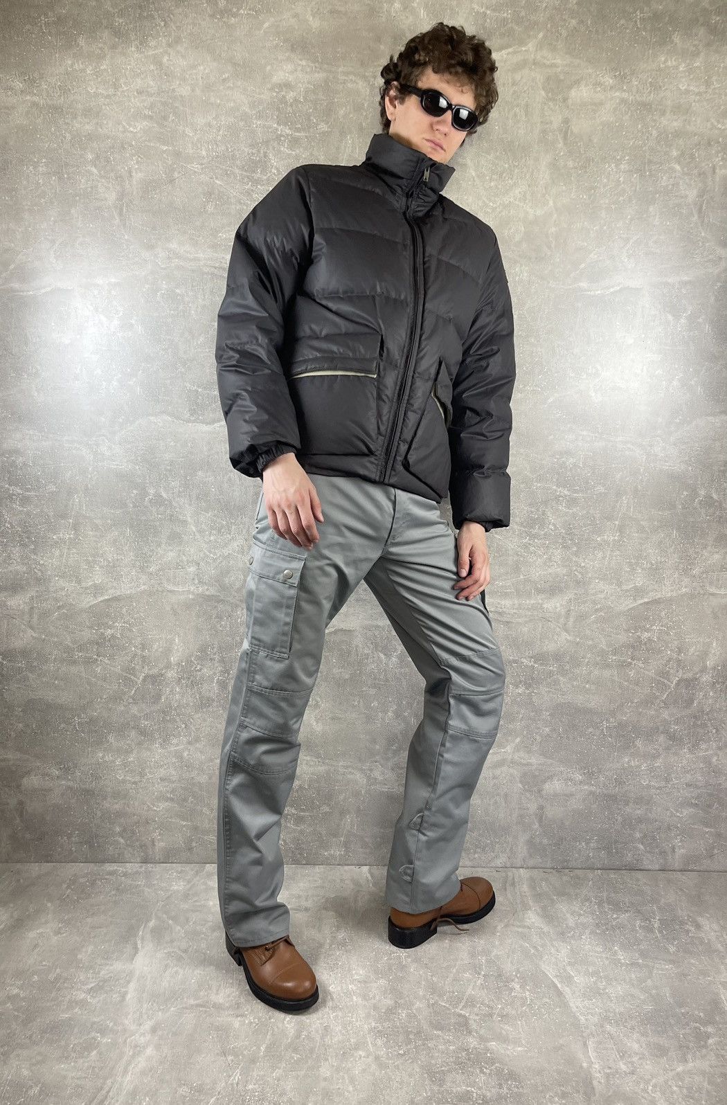 Diesel Archives Rare Diesel Y2K Gray Real Down Puffer Jacket Size US L / EU 52-54 / 3 - 3 Thumbnail