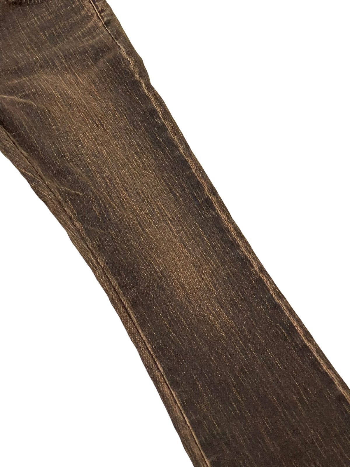 Japanese Brand Flare Jeans Lee Japan Pinstriped Low Rise Boot Cut 7🟦0 Size US 29 - 7 Thumbnail