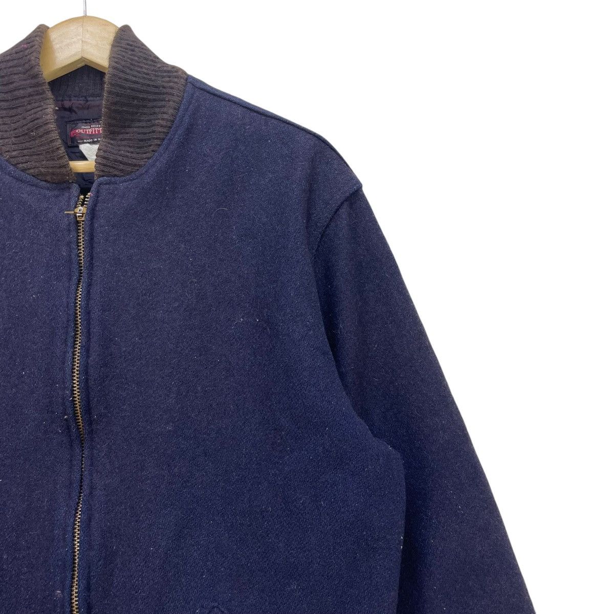 Vintage 💥Vintage 80s Ship Outfit Bomber Wool Jacket Talon Zipper Size US M / EU 48-50 / 2 - 3 Thumbnail