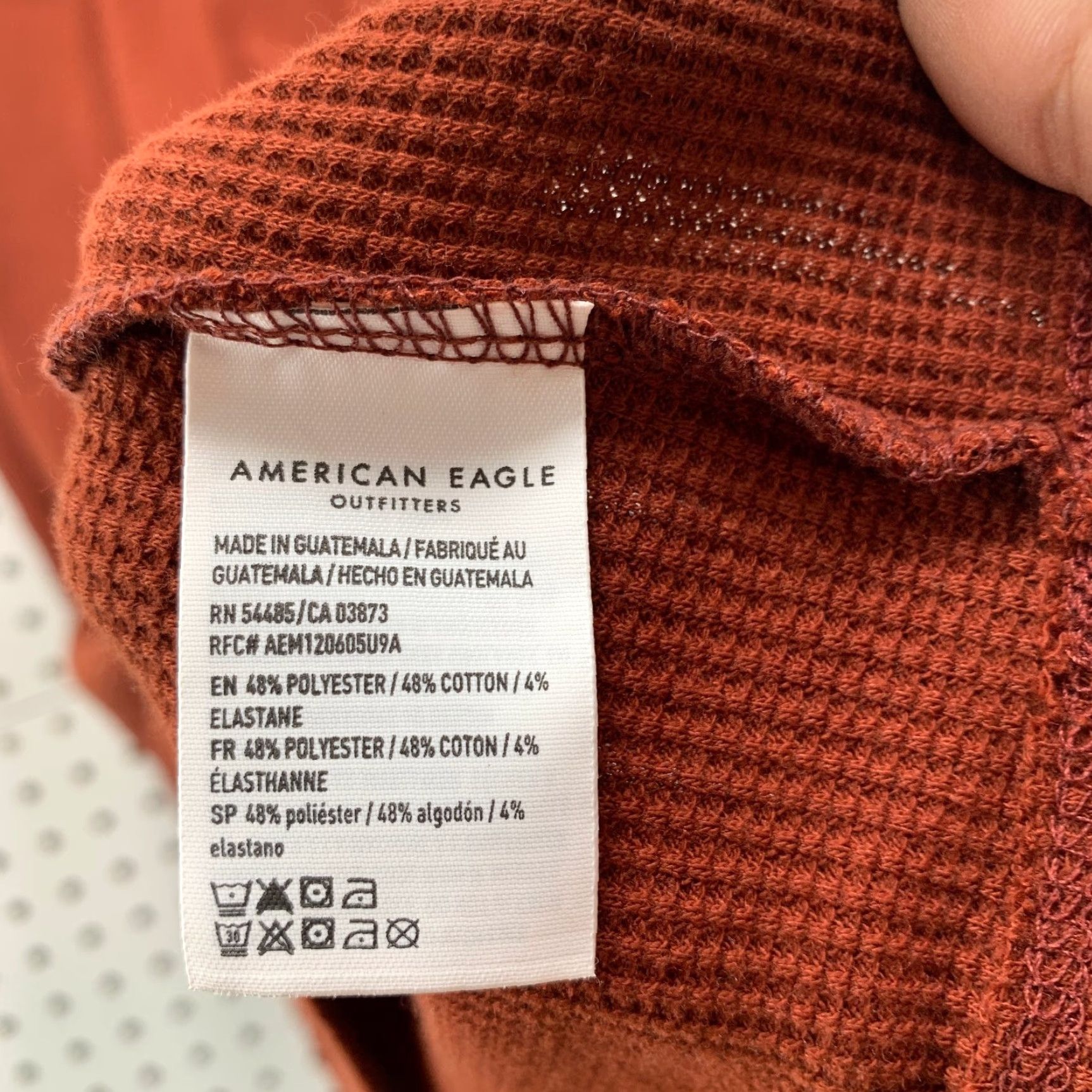 American Eagle Outfitters American Eagle Outfitters Dress Women Large Waffle Knit Bodycon Midi Maroon Size L / US 10 / IT 46 - 6 Thumbnail