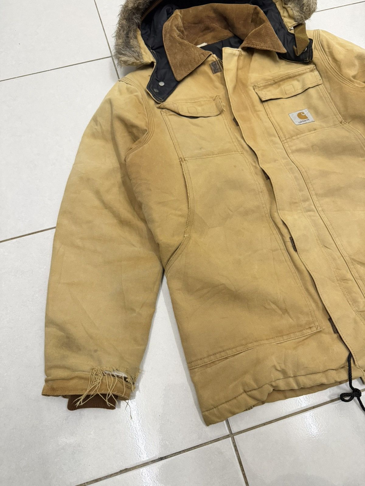 Carhartt Vintage Carhartt USA Hooded Jacket Size US L / EU 52-54 / 3 - 4 Thumbnail