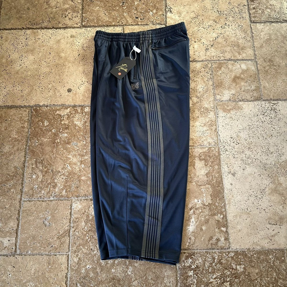 Needles NEPENTHES NEEDLE TRACK PANTS NAVY BLUE Size US 34 / EU 50 - 4 Thumbnail