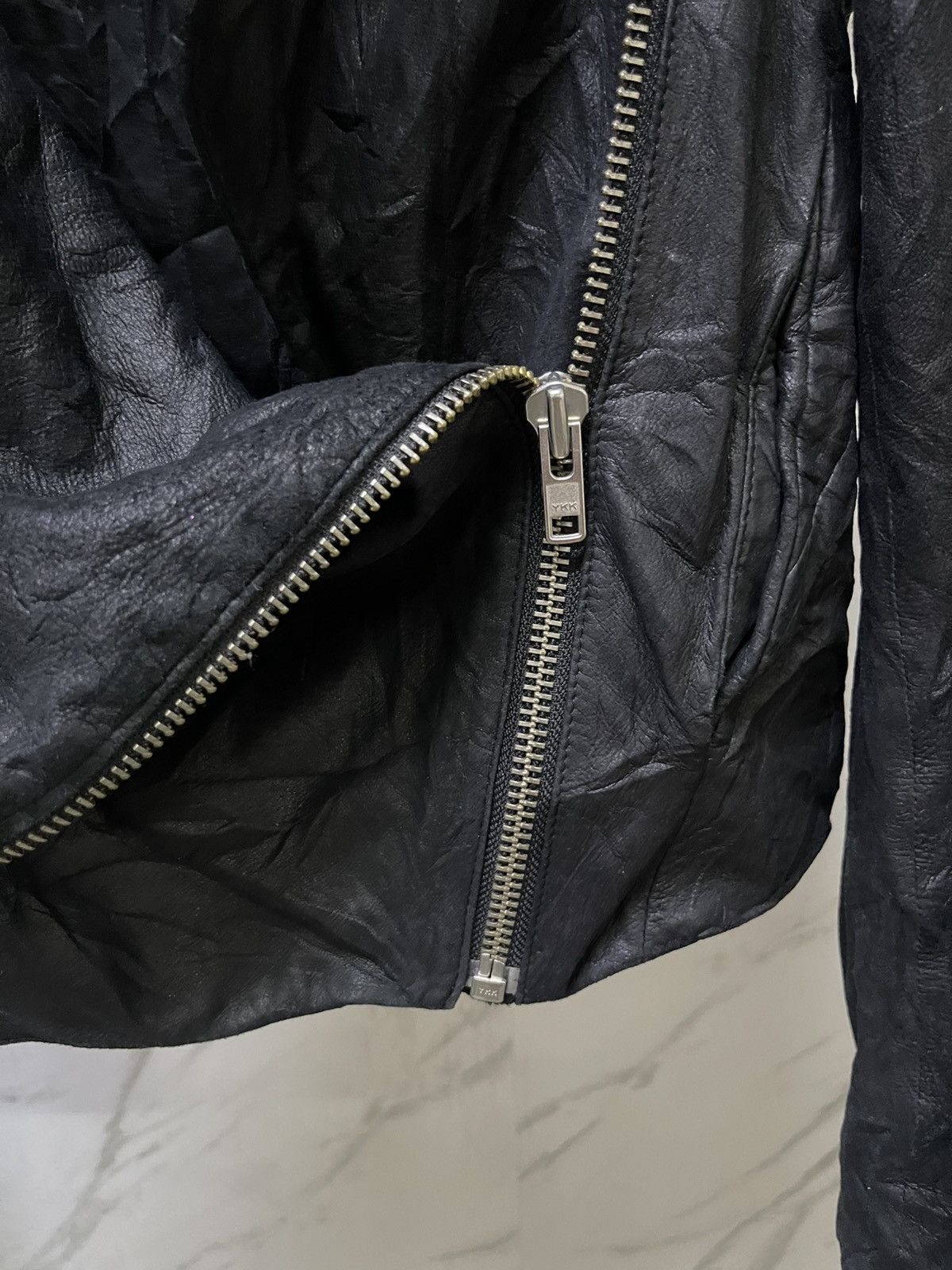 Helmut Lang Helmut Lang Draped Front Asymmetri-cal Lambskin Leather Size S / US 4 / IT 40 - 10 Thumbnail