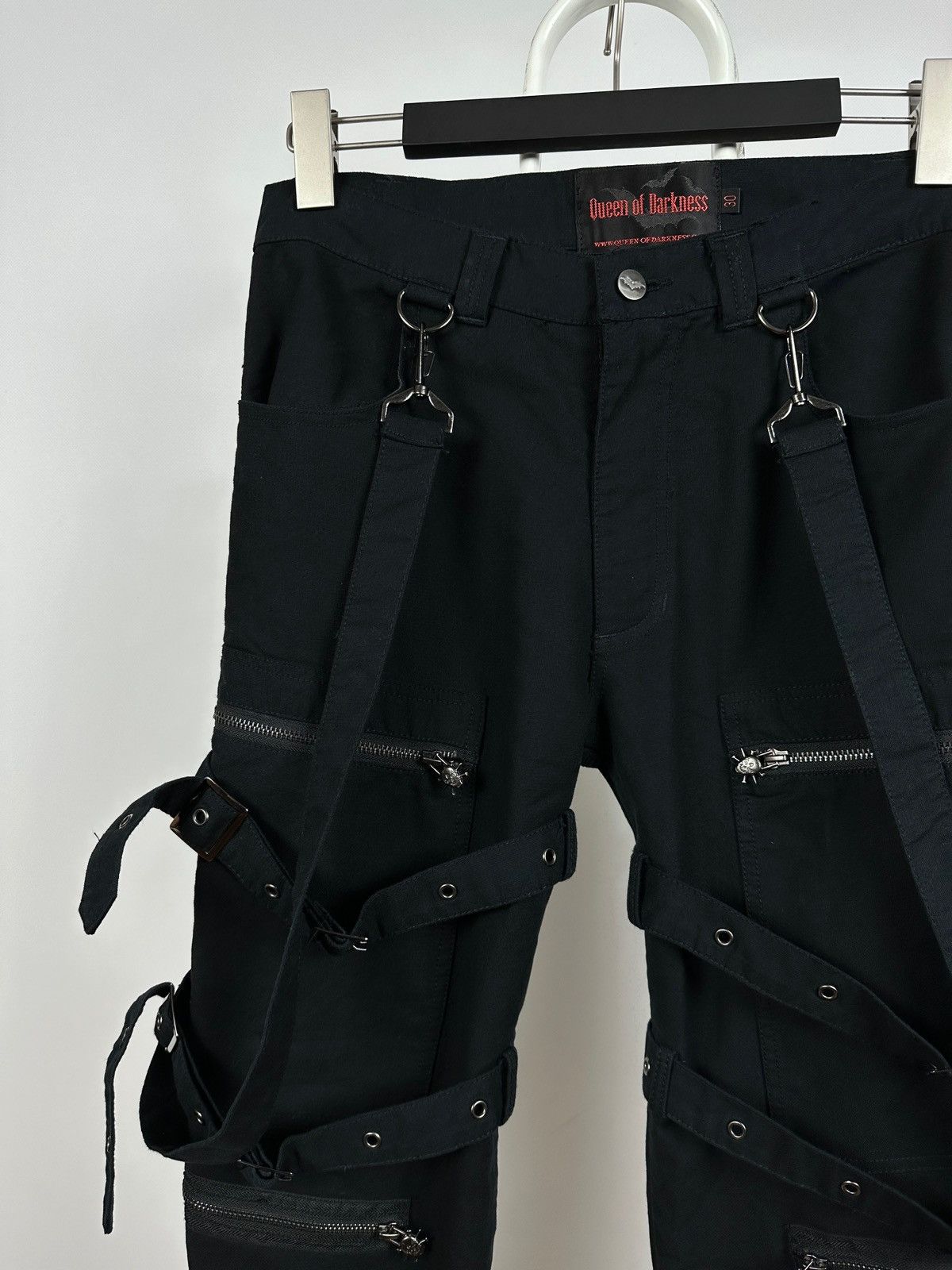 Queen Of Darkness Avant Garde Punk Goth Bondage Cargo Pants