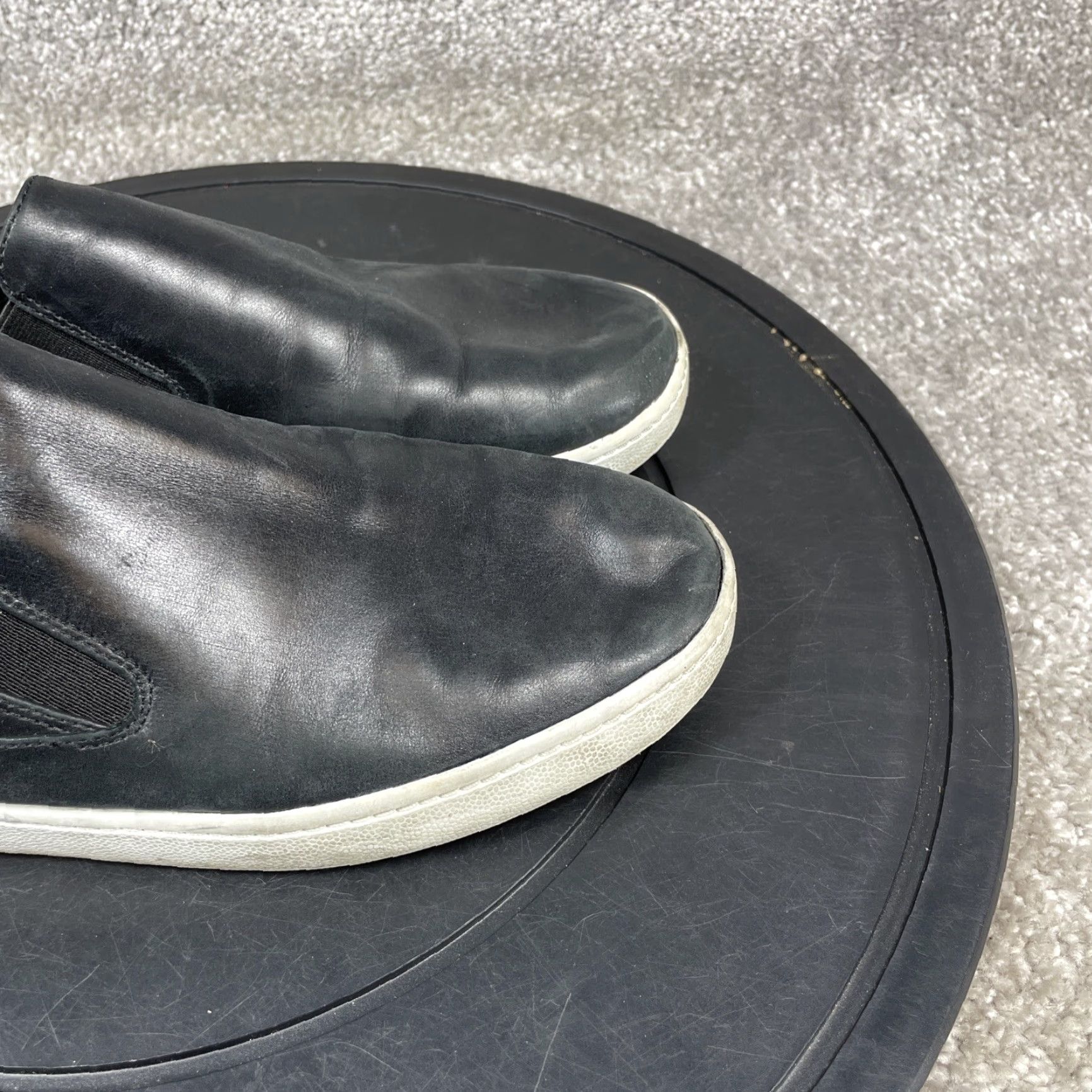 Vince Camuto Vince Ranger Sneaker Mens Size 6.5 Blue Suede Slip On Vince Camuto Casual Shoes Size US 6.5 / EU 39-40 - 4 Thumbnail