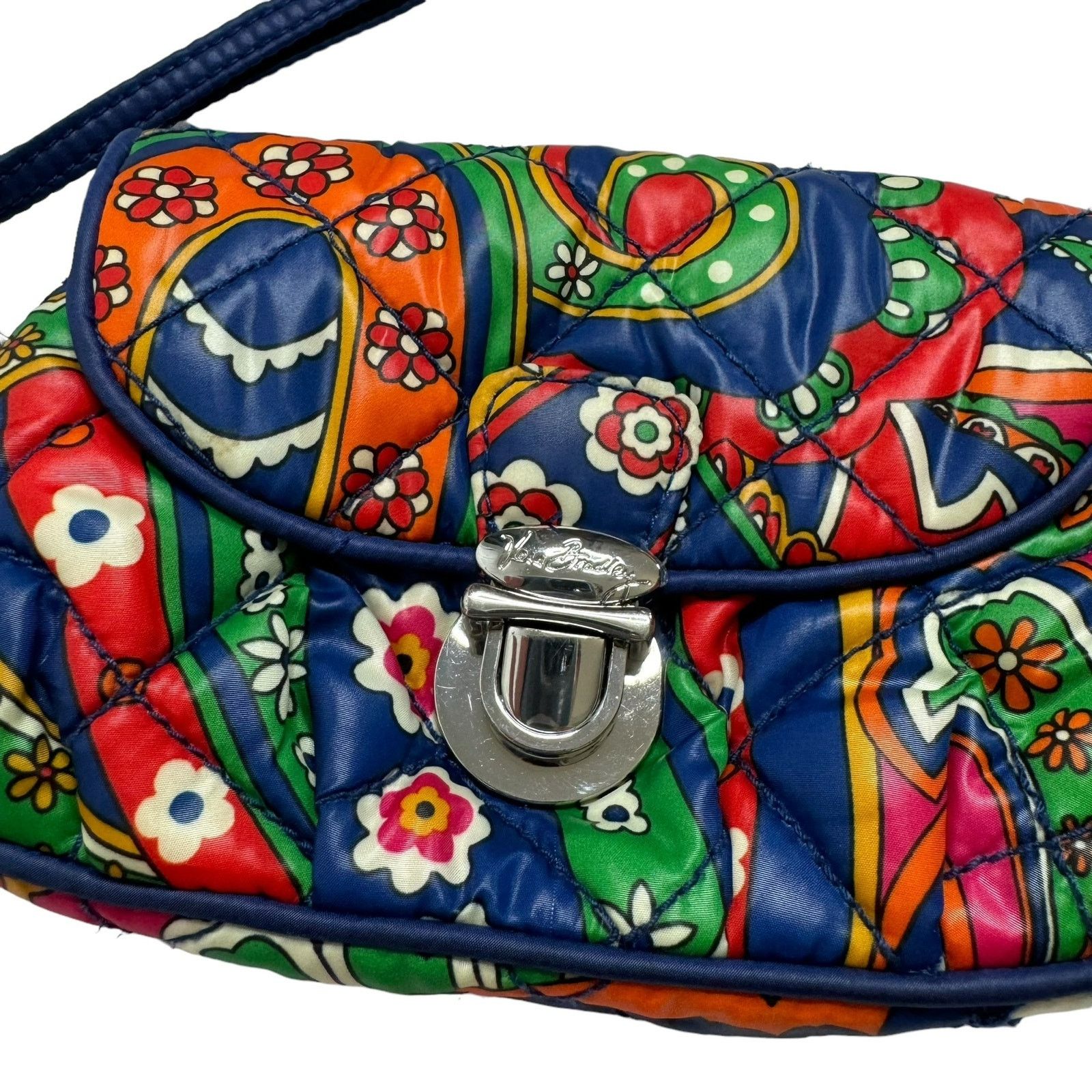 Vera Bradley VERA BRADLEY Lapis Blue Paisley Puffy Wristlet Wallet Bag Size ONE SIZE - 4 Thumbnail