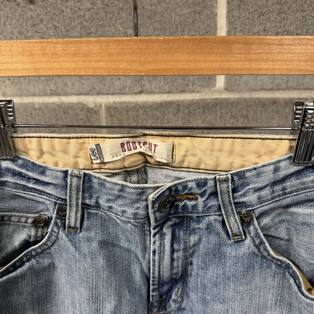 Vintage Y2K Lee Thrashed Faded Distressed Flare Jeans ERD Grunge Size US 30 / EU 46 - 5 Thumbnail