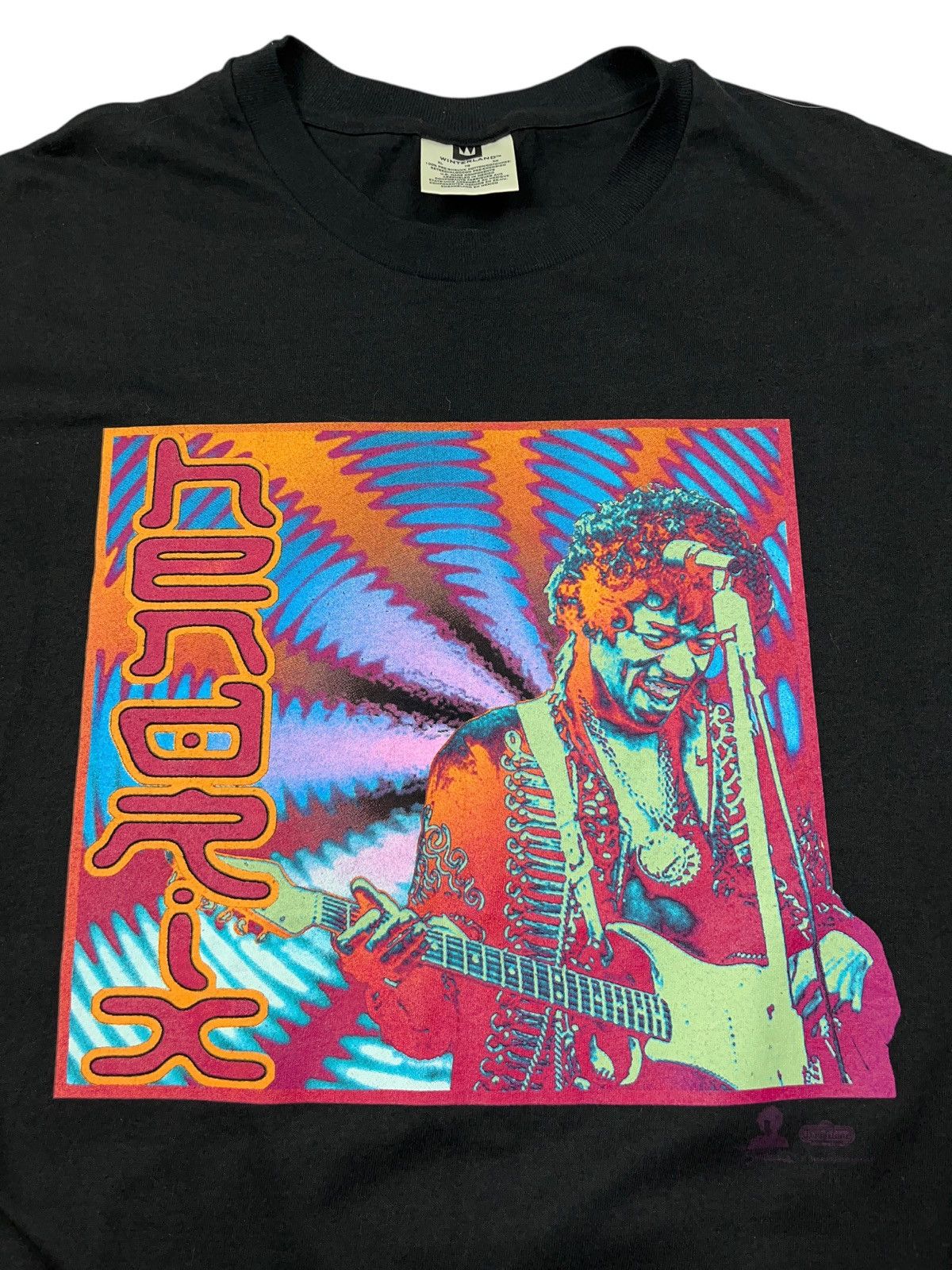 Jimi Hendrix Vintage 1997 Jimi Hendrix Psychedelic Winterland T-shirt Size US XL / EU 56 / 4 - 2 Thumbnail