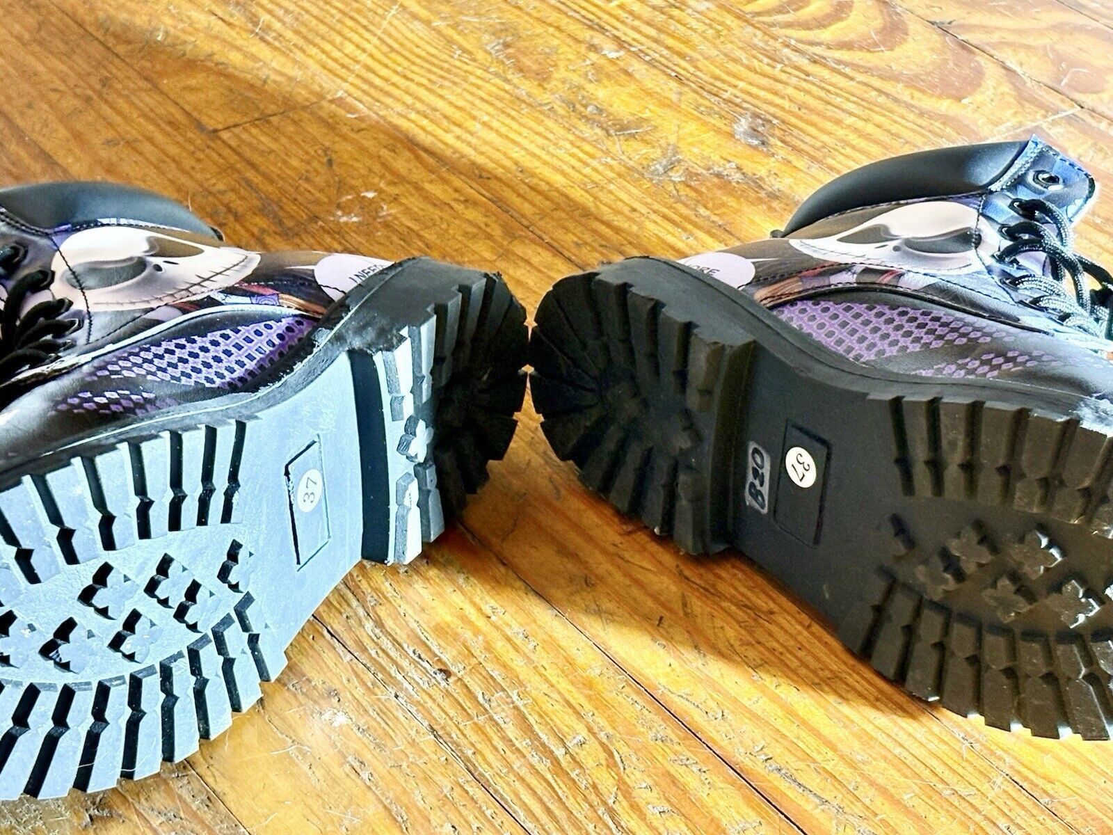 Disney Nightmare Before Christmas Jack Skellington Combat Boots Size US 6.5 / IT 36.5 - 6 Thumbnail