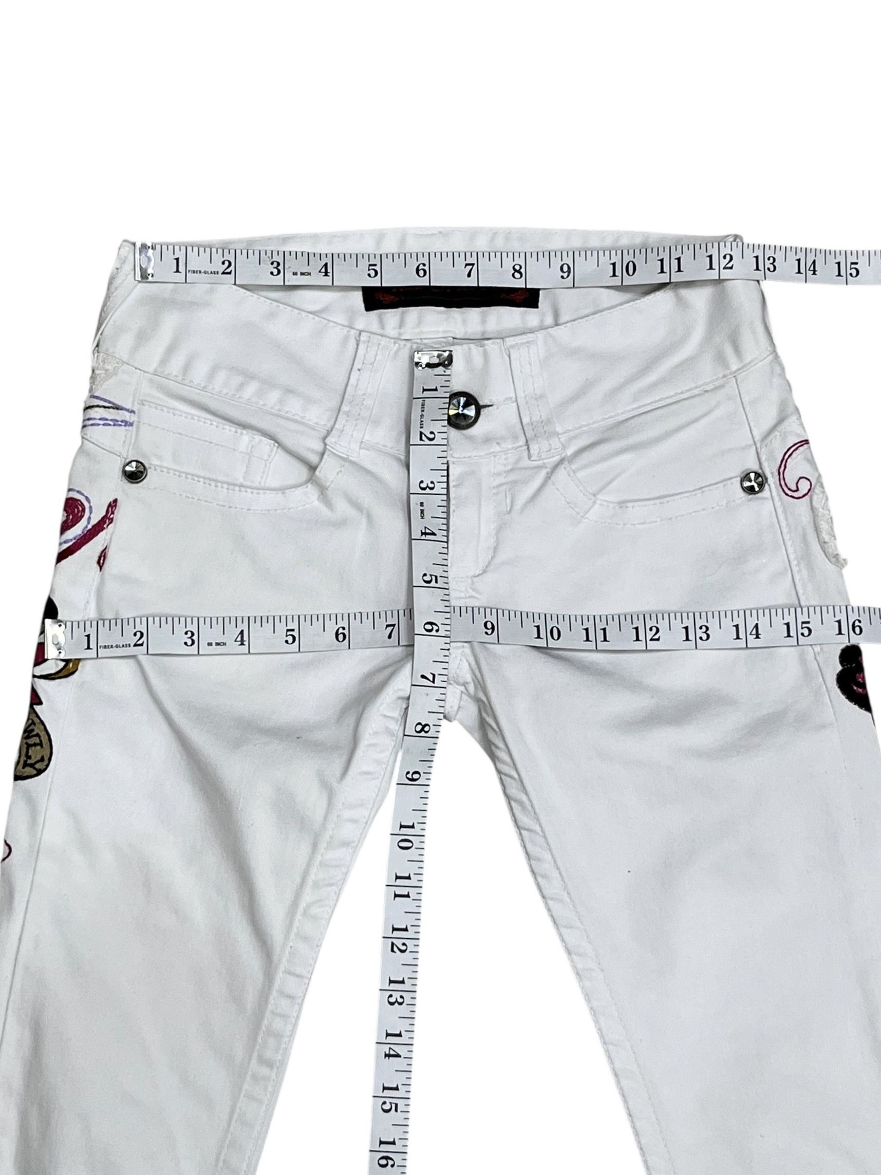 Ed Hardy 🔥RARE🔥Red Pepper x Ed Hardy Embroidered Skinny Petite 24” Size 24" / US 00 / IT 34 - 13 Thumbnail
