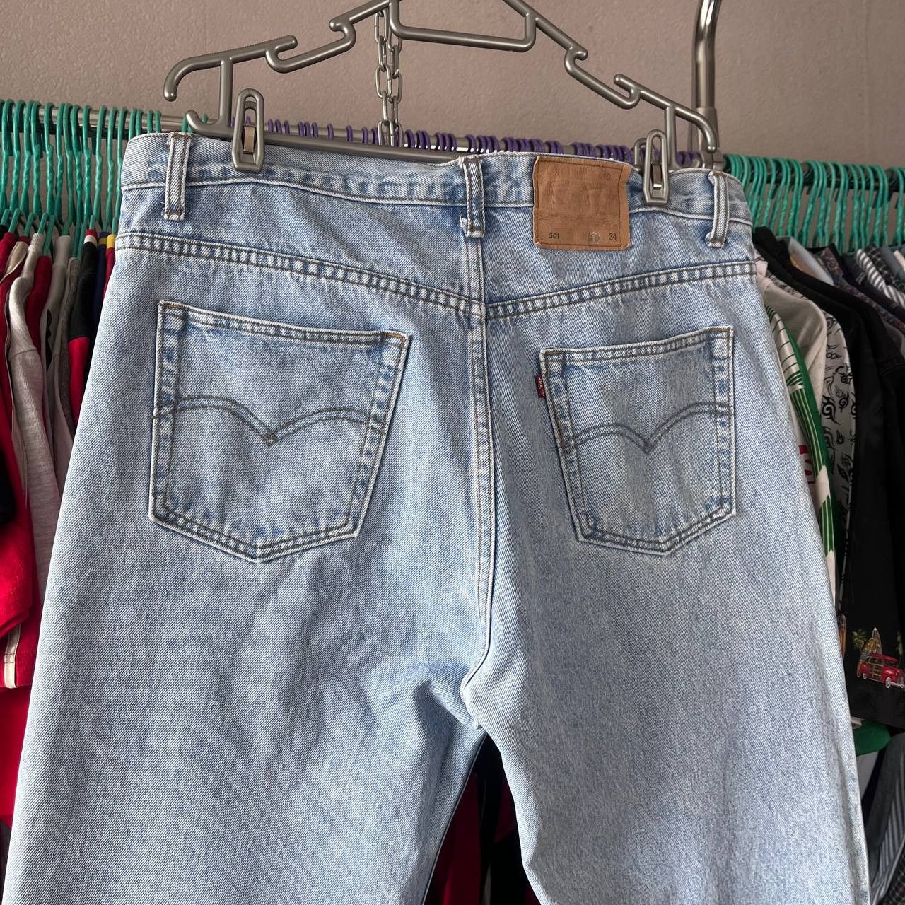 Levi's Vintage 90s Levis 501 Blue Denim Pants Made in USA Size US 40 / EU 56 - 1 Thumbnail