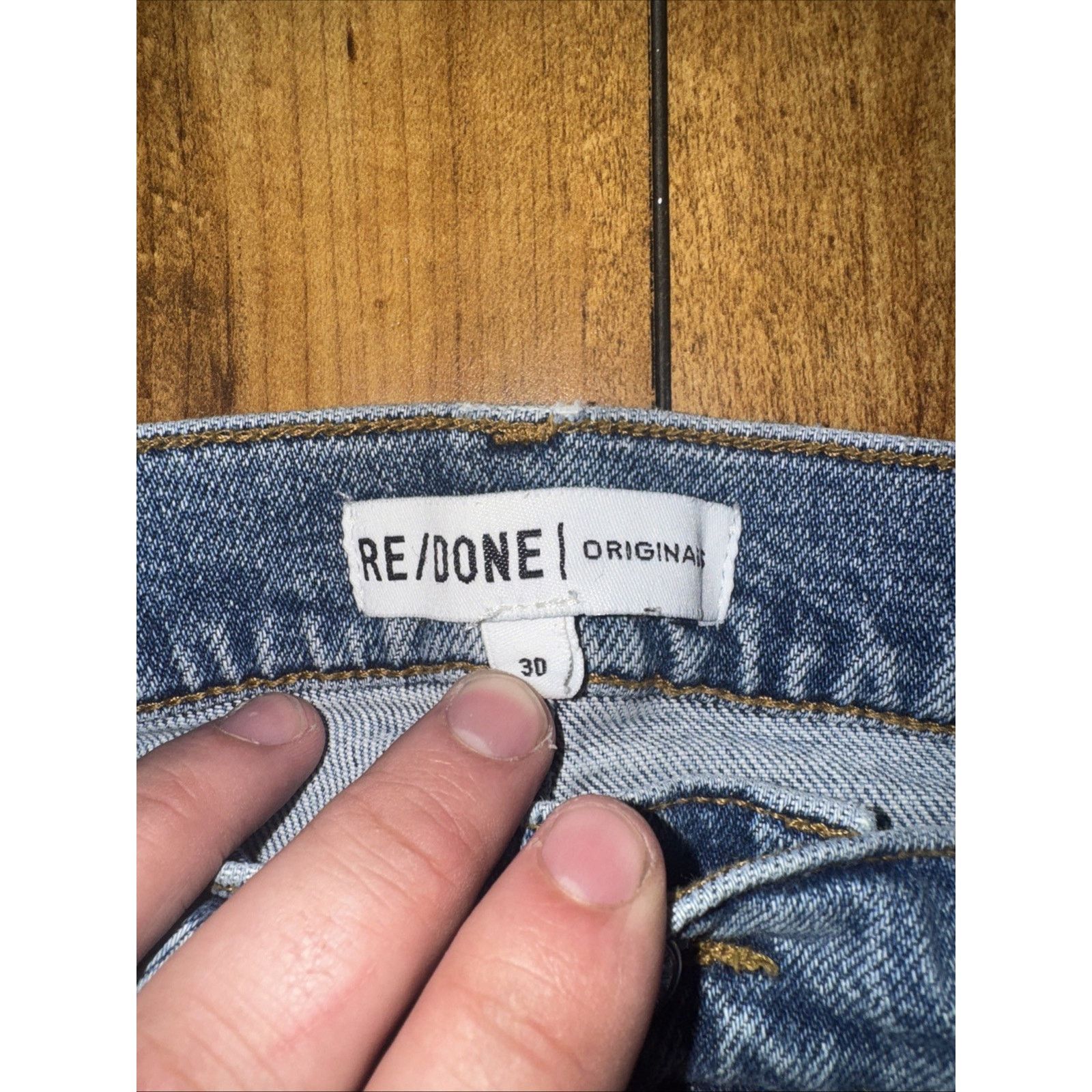 RE/DONE Re/Done Originals Button Fly Skinny Jeans Women’s Distressed Size 30" / US 8 / IT 44 - 5 Thumbnail