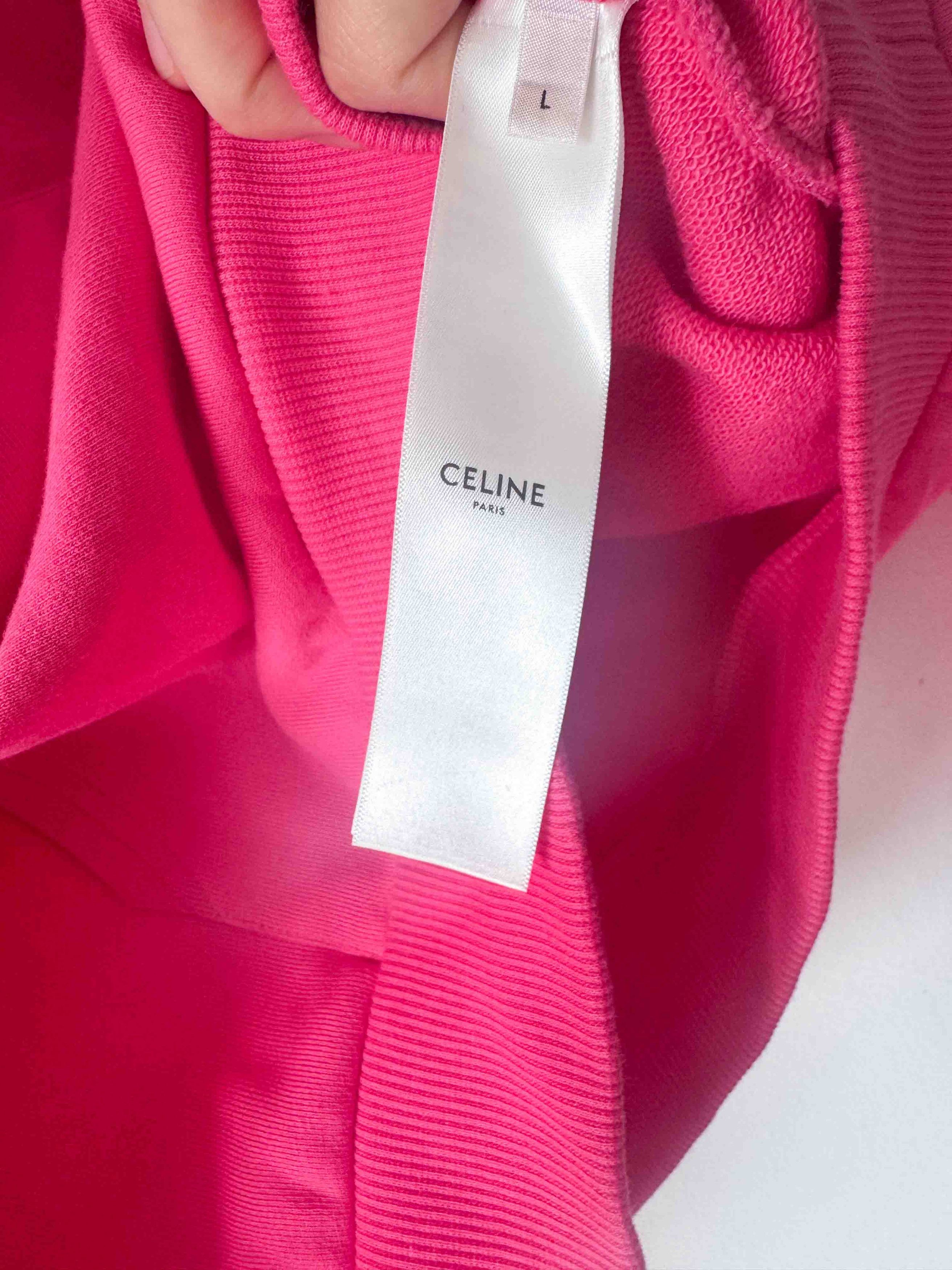 Celine Celine Hedi Slimane FW19 Hoodie Pink Size US L / EU 52-54 / 3 - 6 Thumbnail