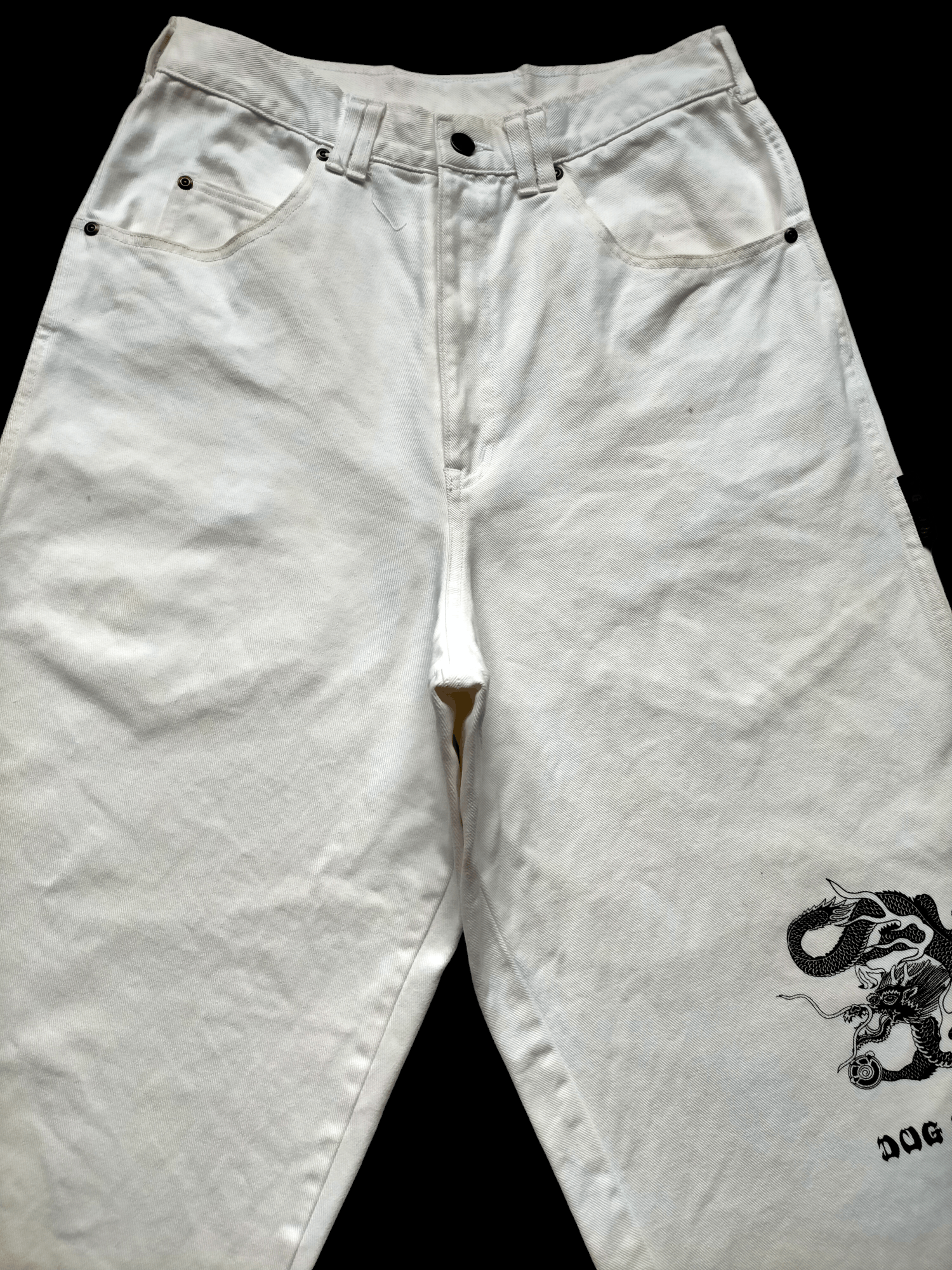 Dogtown Dog Town Embroidered Dragon Baggy Jeans Hip Hop style Size US 31 - 3 Thumbnail