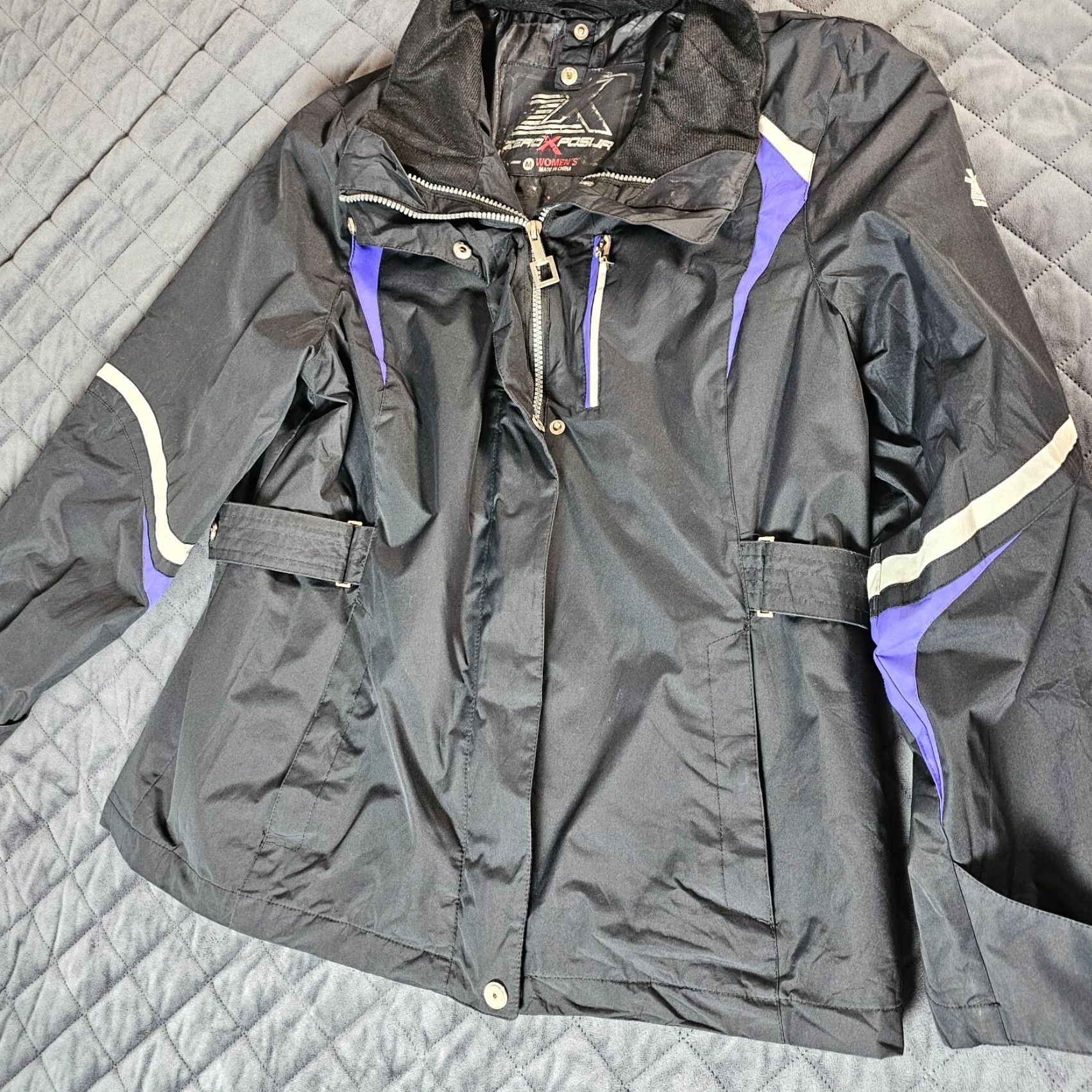 ZeroXposur ZeroXposur Coat Women's Medium Black Jacket Outdoor Snowboard Skiing Zip Snap Size M / US 6-8 / IT 42-44 - 6 Thumbnail