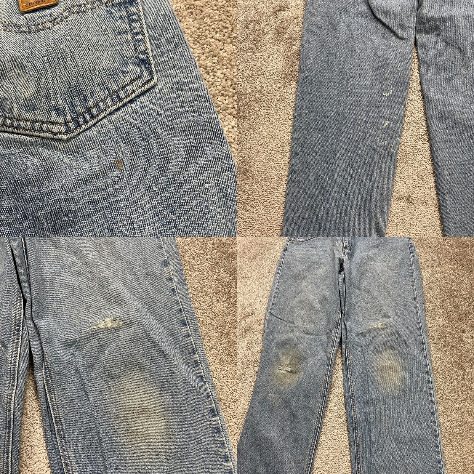 Carhartt Carhartt Relaxed Fit Denim Jeans Mens 35x33 Blue Medium Wash Straight Leg Casual Size US 35 - 9 Thumbnail