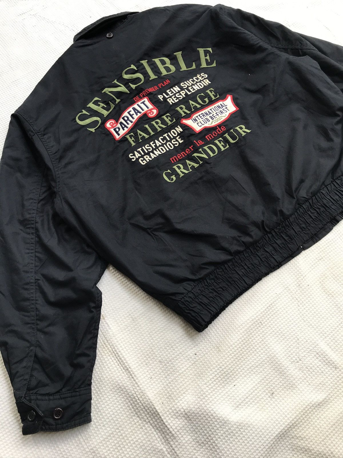 Le Grande Bleu (L.G.B.) 90s Goodsports be-first Racing Varsity Jacket Size US XL / EU 56 / 4 - 4 Thumbnail