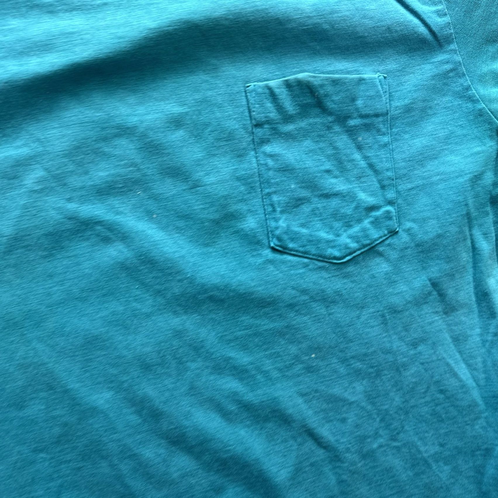 Lands' End VINTAGE Lands' End Shirt Mens Large Teal Pocket Tee 100% Cotton Made USA 90s Size US L / EU 52-54 / 3 - 5 Thumbnail
