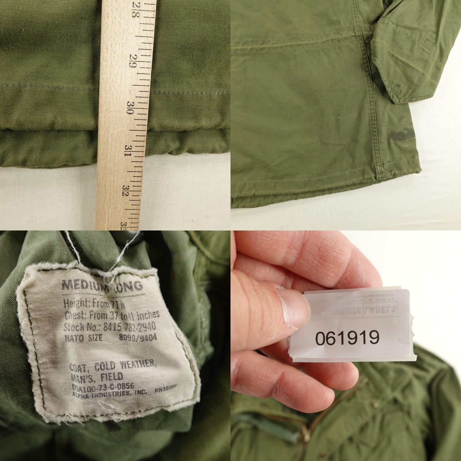 Alpha Industries VINTAGE Alpha Industries Military Jacket Men Medium Green Canvas 70s Army Cold Weather M-65 Outdoor Weathergear Size US M / EU 48-50 / 2 - 8 Thumbnail