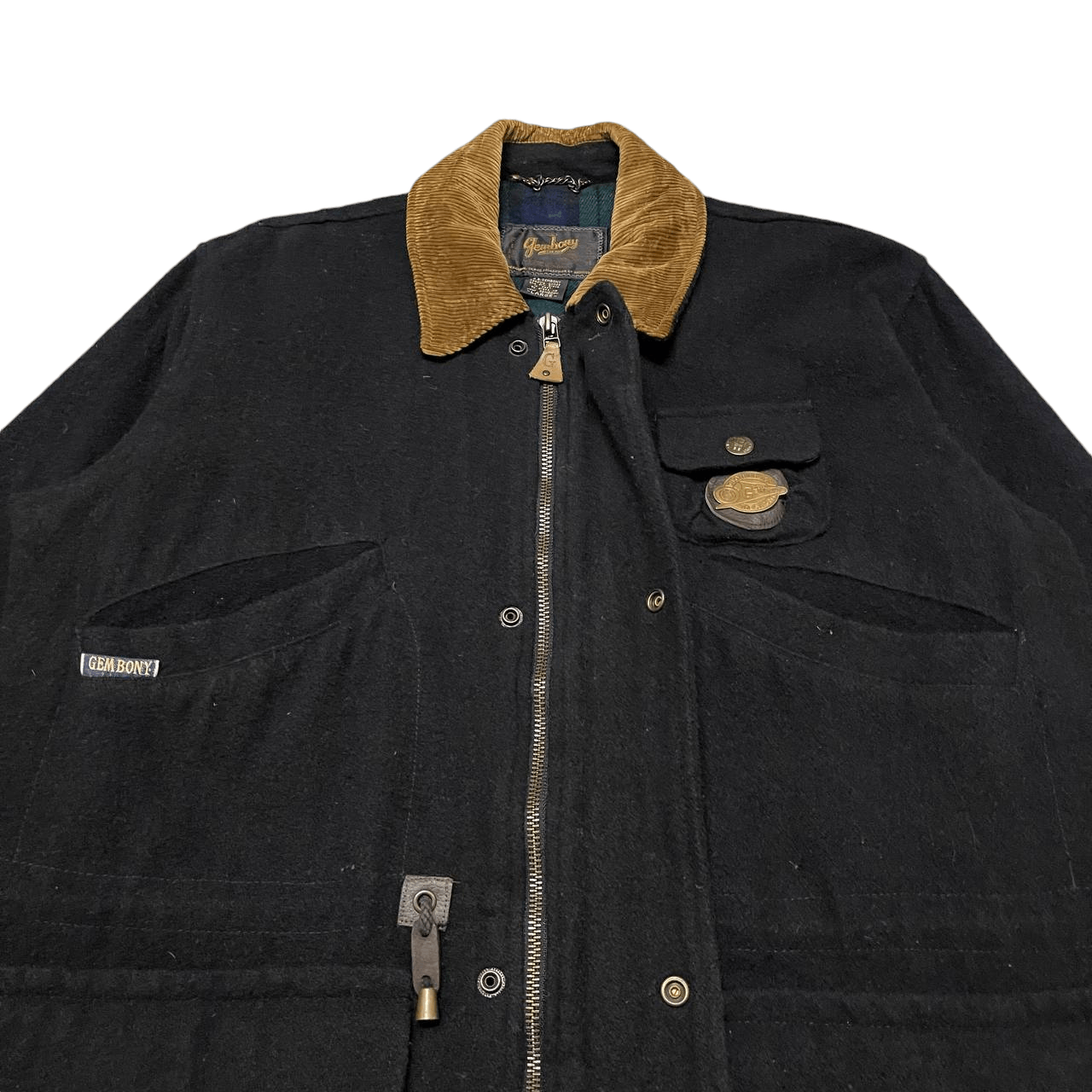 GB Vintage Gembony Wool Multi Pocket Jacket Corduroy Collar Size US L / EU 52-54 / 3 - 8 Thumbnail