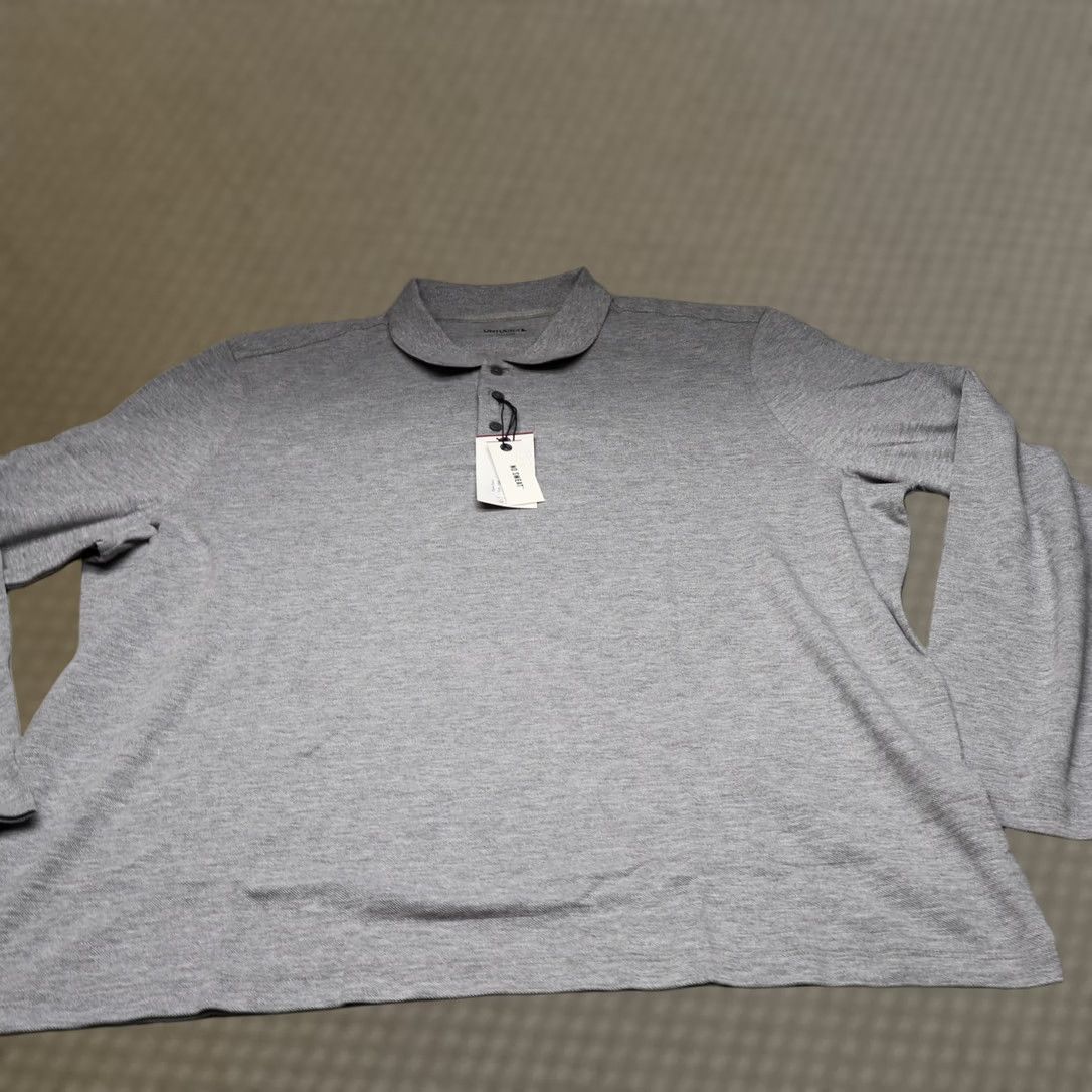 UNTUCKit UNTUCKit Polo Shirt Men 3XL Grey Regular Fit Long Sleeve Button Cotton Blend Jersey Casual NWT Size US XXL / EU 58 / 5 - 1 Thumbnail