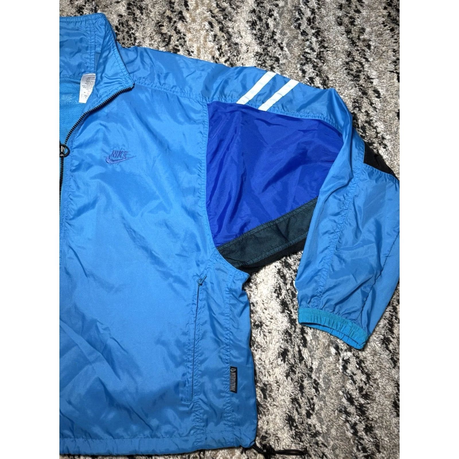 Nike VINTAGE Nike Windbreaker Jacket Pullover Track 80s 90s Blue L Size US S / EU 44-46 / 1 - 2 Thumbnail